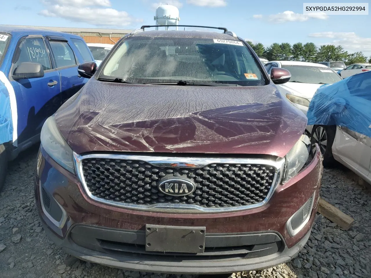 2017 Kia Sorento Lx VIN: 5XYPGDA52HG292994 Lot: 69279864