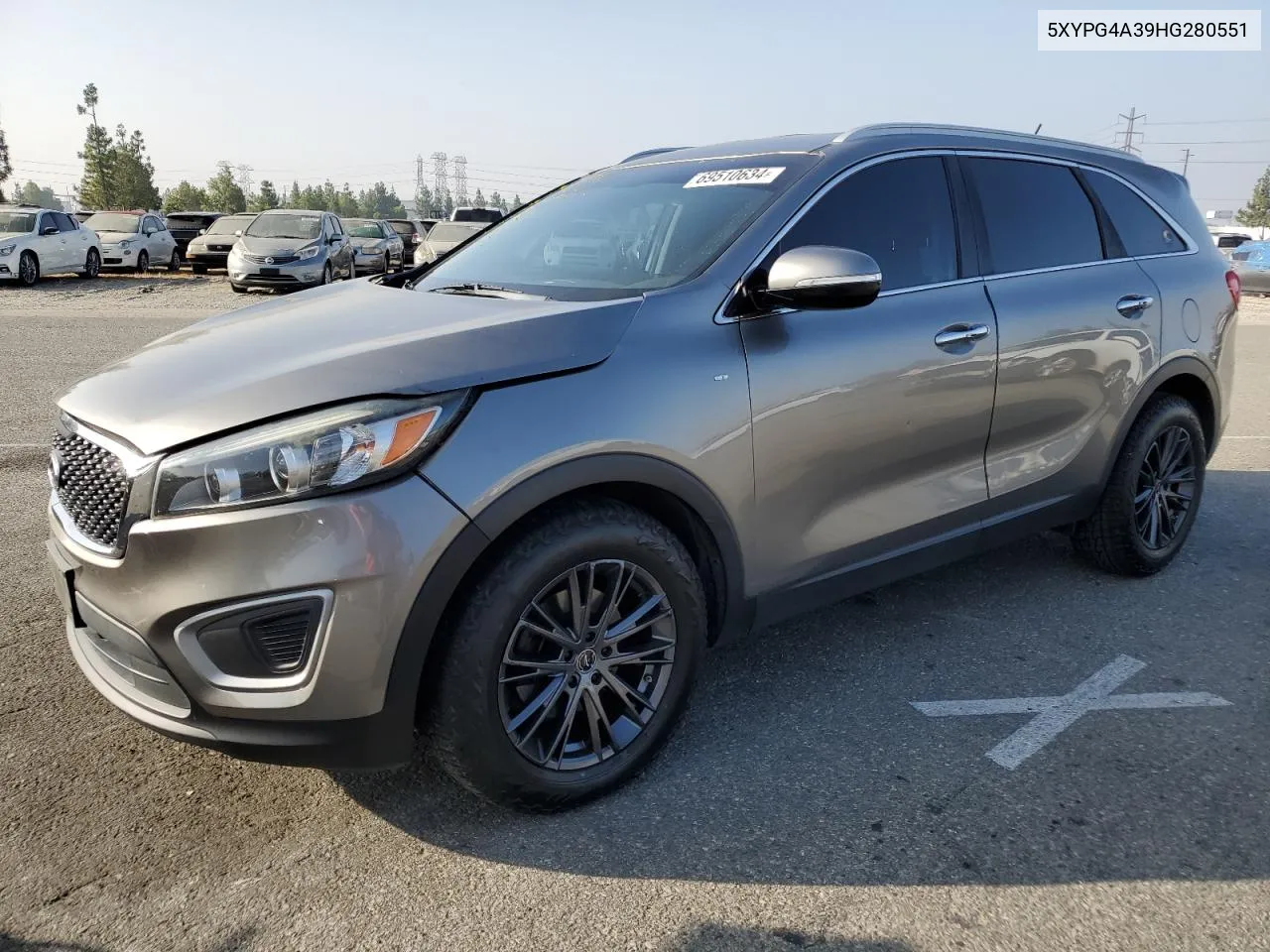 2017 Kia Sorento Lx VIN: 5XYPG4A39HG280551 Lot: 69510634