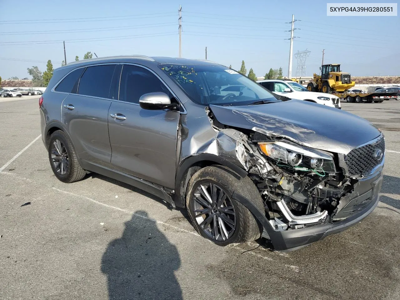 2017 Kia Sorento Lx VIN: 5XYPG4A39HG280551 Lot: 69510634