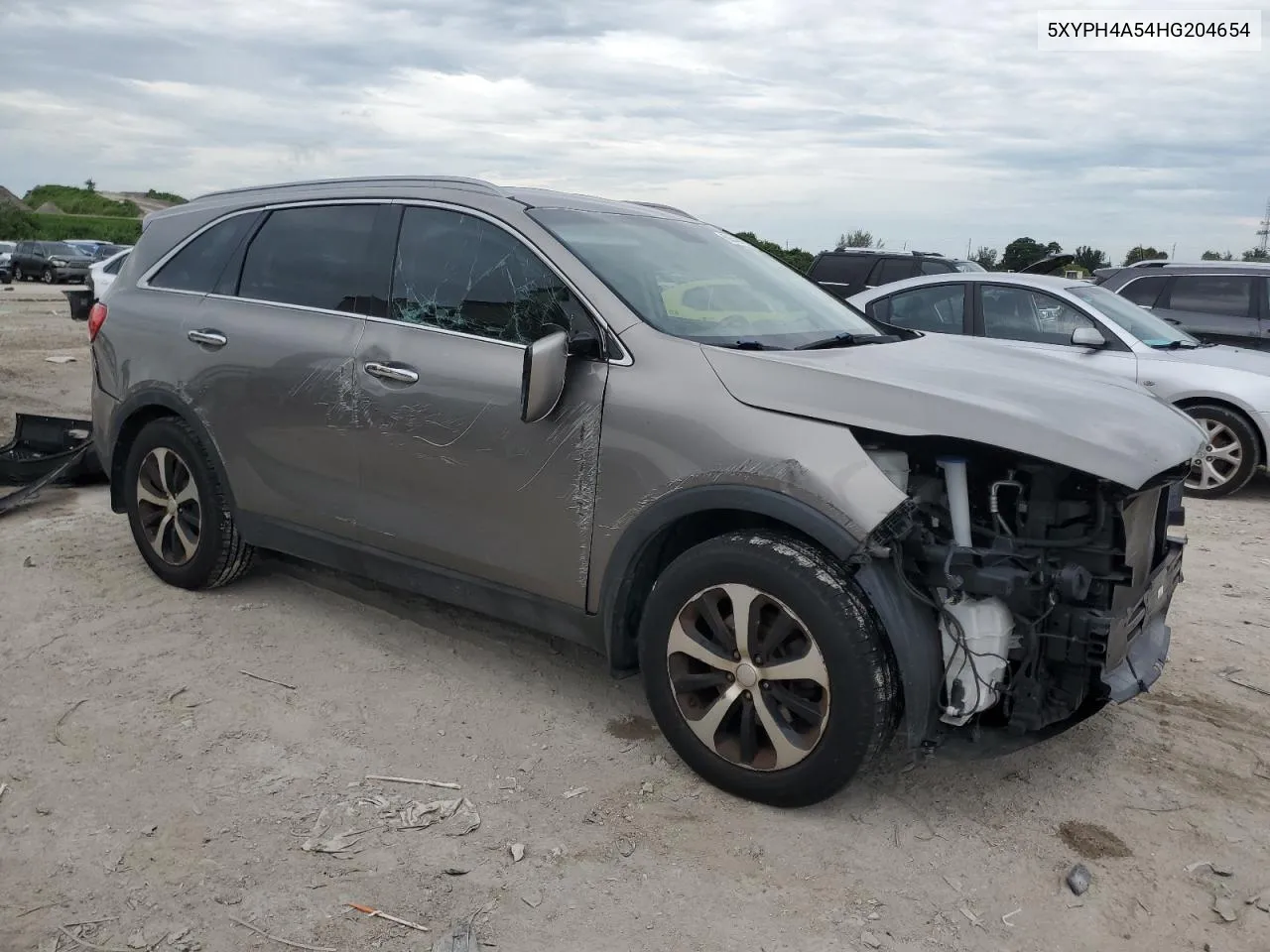 2017 Kia Sorento Ex VIN: 5XYPH4A54HG204654 Lot: 69648474