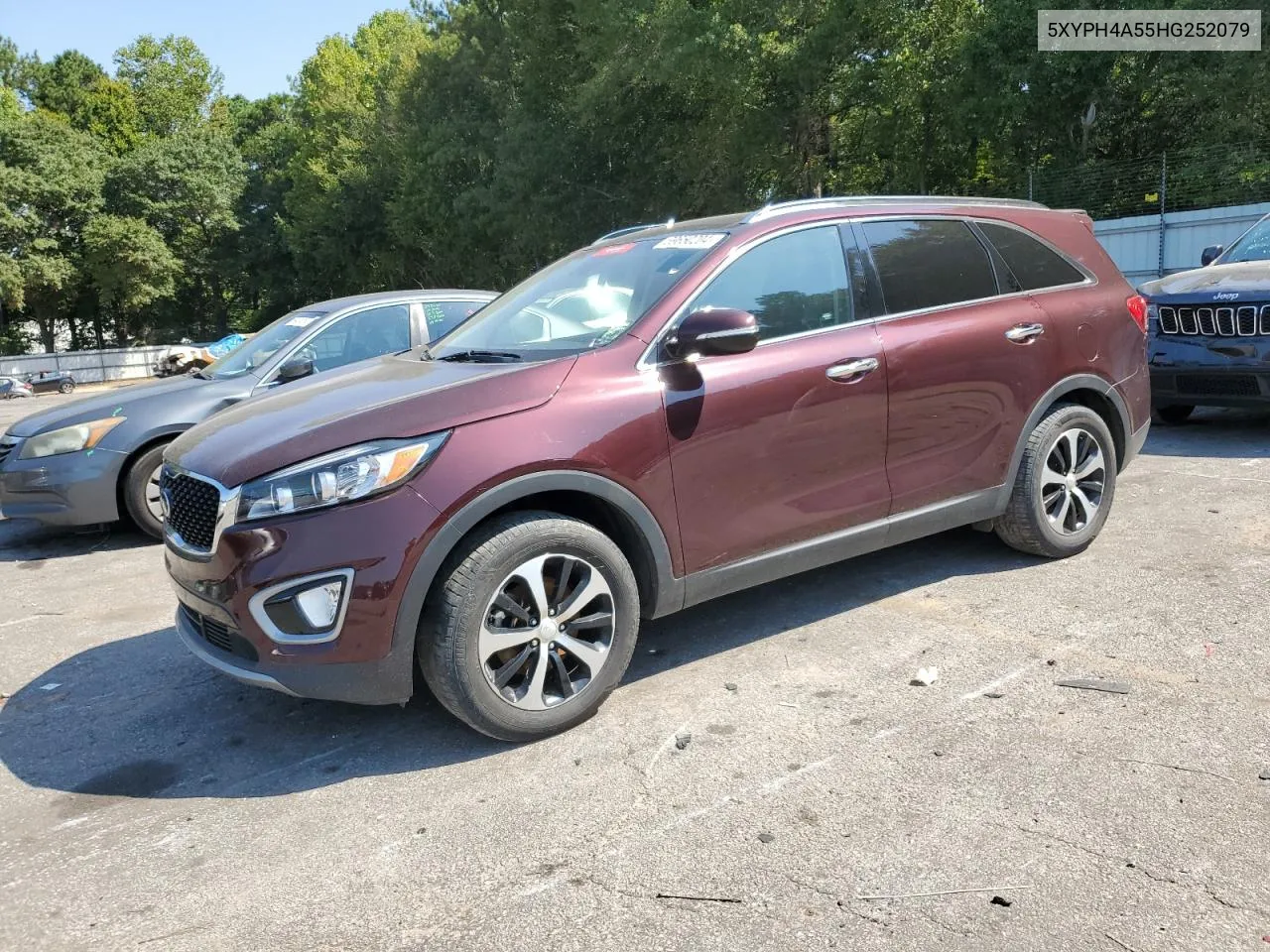 2017 Kia Sorento Ex VIN: 5XYPH4A55HG252079 Lot: 69650204