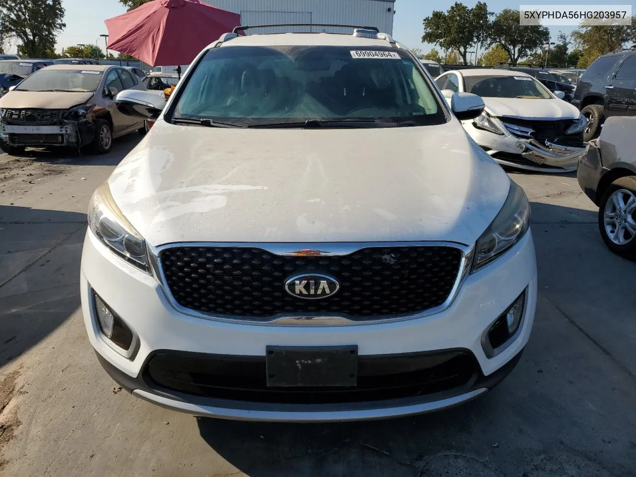 2017 Kia Sorento Ex VIN: 5XYPHDA56HG203957 Lot: 69904964