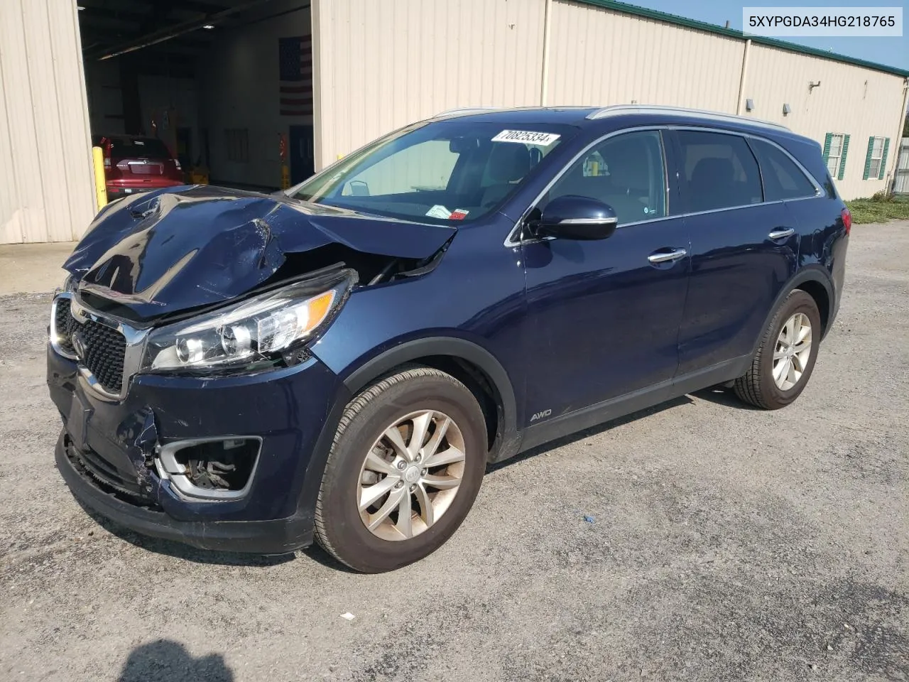 2017 Kia Sorento Lx VIN: 5XYPGDA34HG218765 Lot: 70825334