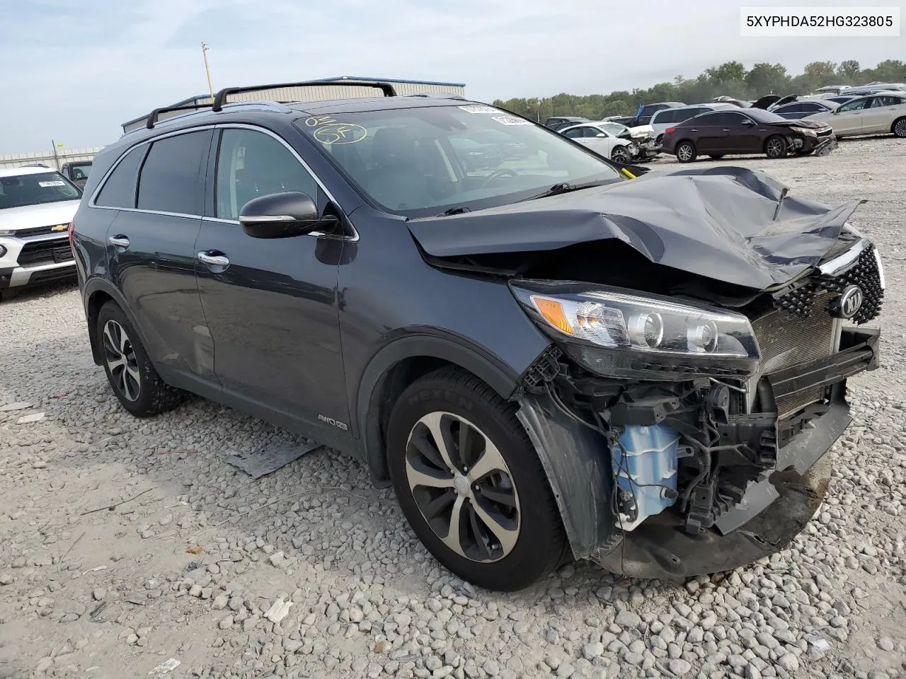 2017 Kia Sorento Ex VIN: 5XYPHDA52HG323805 Lot: 71283684