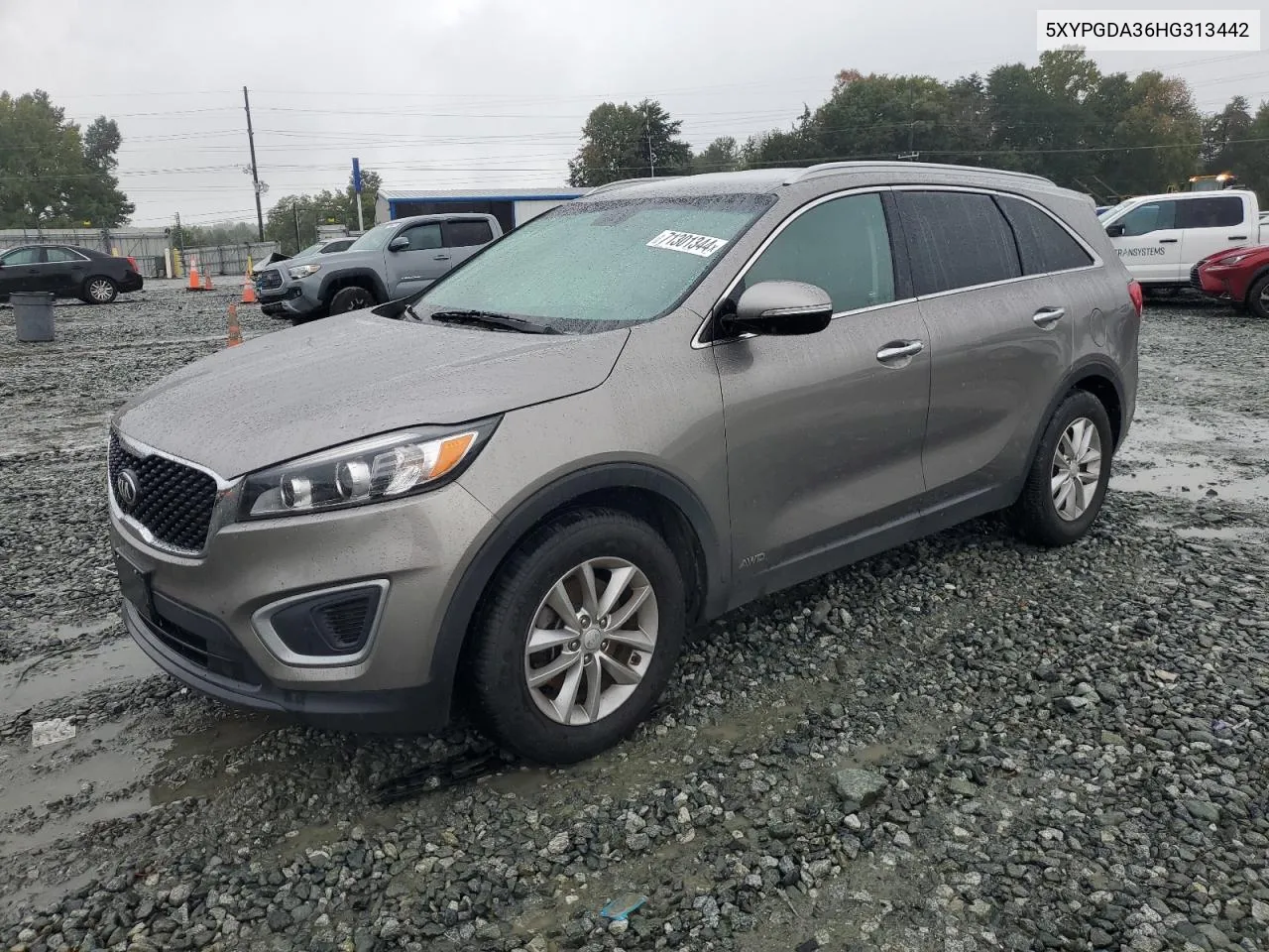 2017 Kia Sorento Lx VIN: 5XYPGDA36HG313442 Lot: 71301344