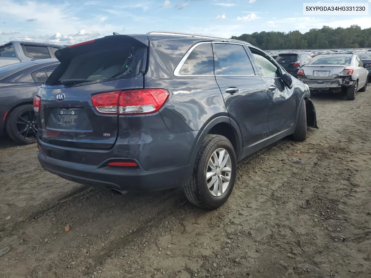 2017 Kia Sorento Lx VIN: 5XYPGDA34HG331230 Lot: 71800374