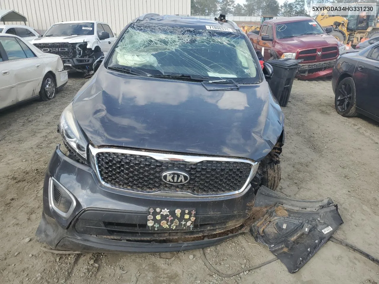 2017 Kia Sorento Lx VIN: 5XYPGDA34HG331230 Lot: 71800374