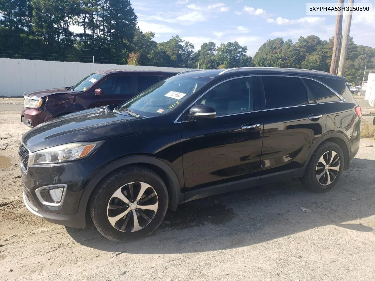 2017 Kia Sorento Ex VIN: 5XYPH4A53HG250590 Lot: 71829684