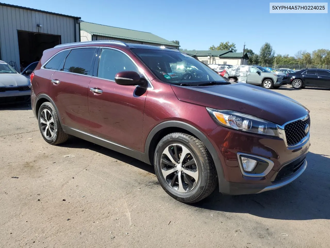 2017 Kia Sorento Ex VIN: 5XYPH4A57HG224025 Lot: 72362414