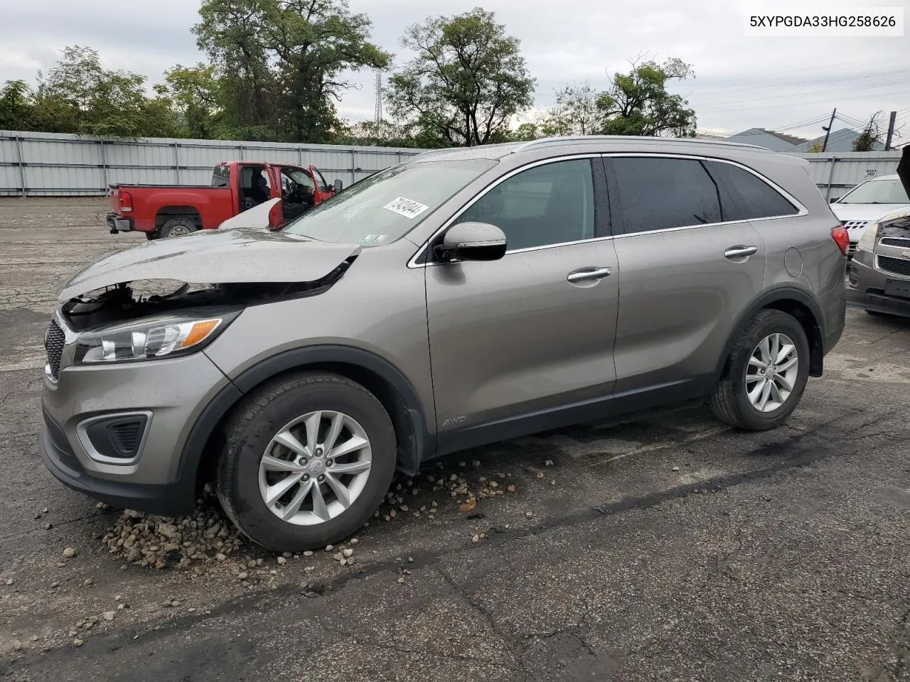 2017 Kia Sorento Lx VIN: 5XYPGDA33HG258626 Lot: 72424044