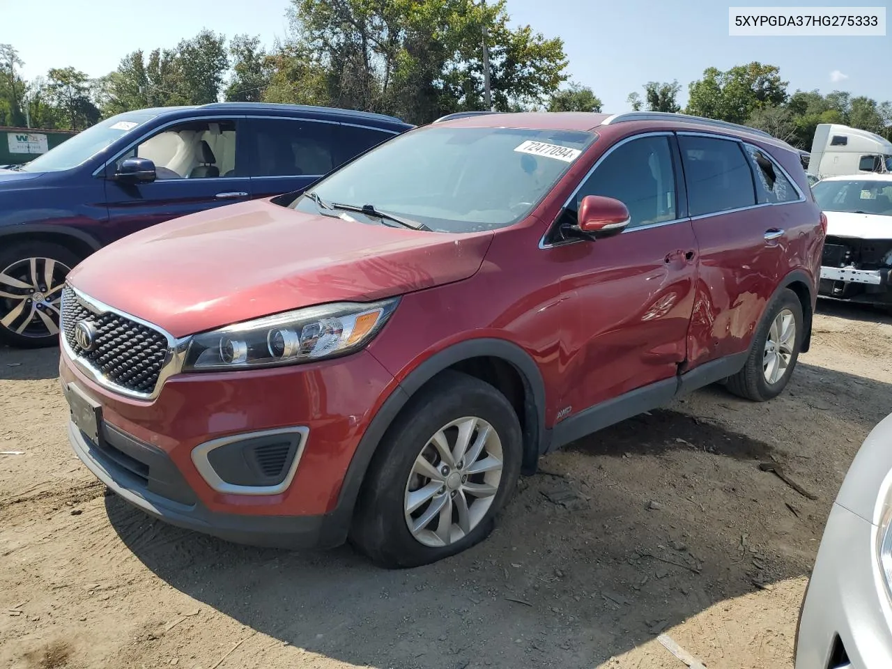 2017 Kia Sorento Lx VIN: 5XYPGDA37HG275333 Lot: 72477094