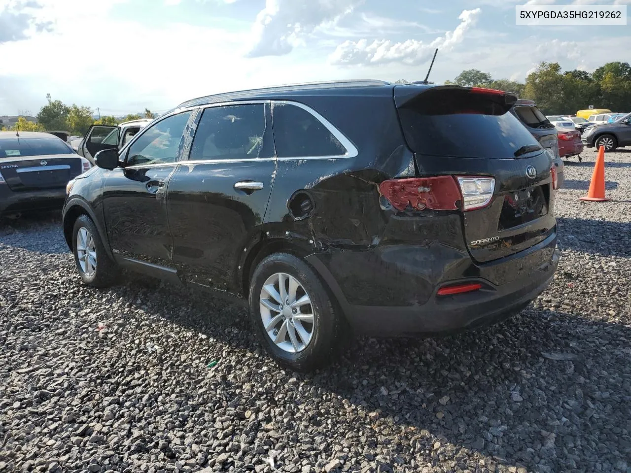 2017 Kia Sorento Lx VIN: 5XYPGDA35HG219262 Lot: 72641554