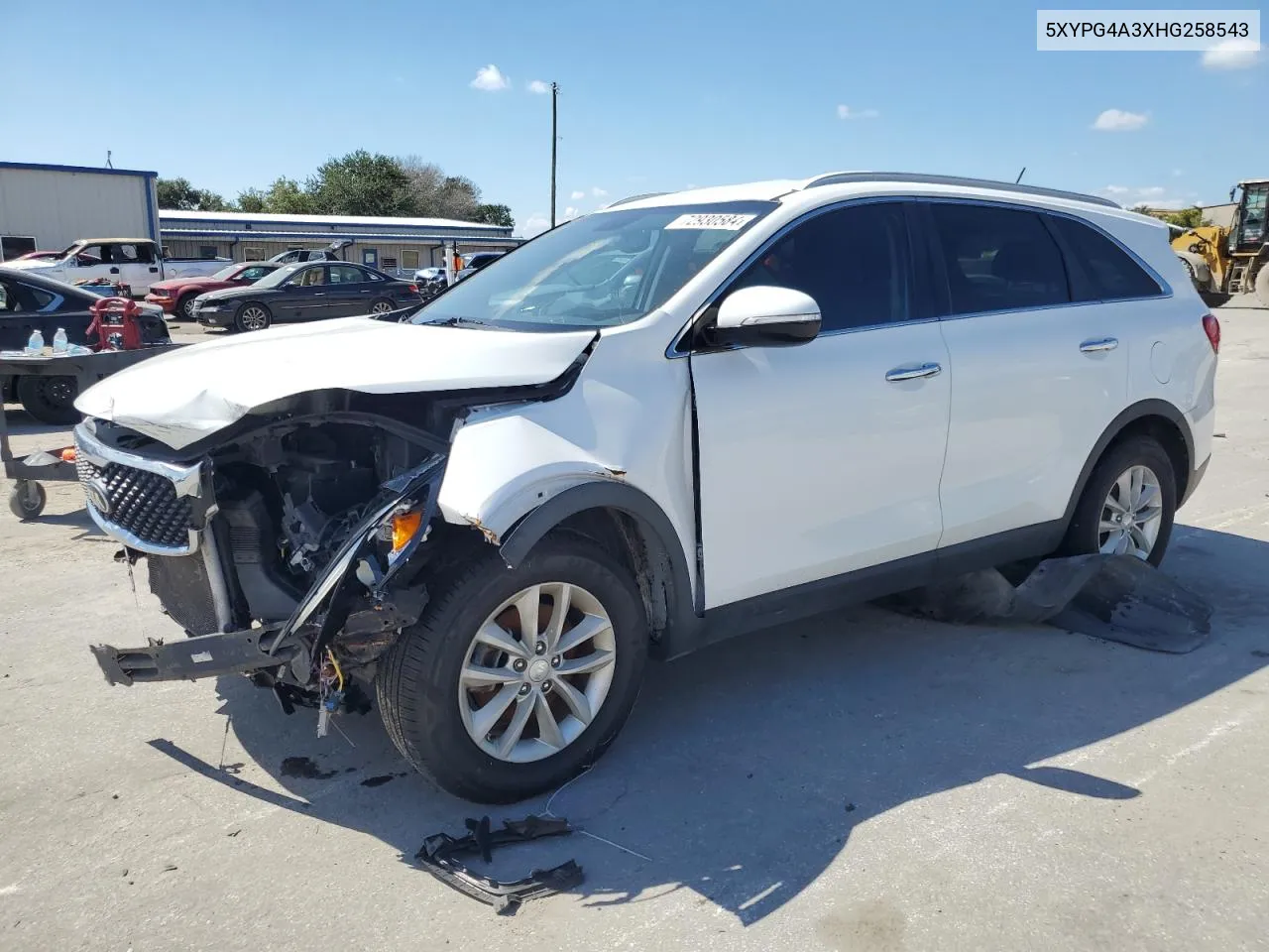 2017 Kia Sorento Lx VIN: 5XYPG4A3XHG258543 Lot: 72930584