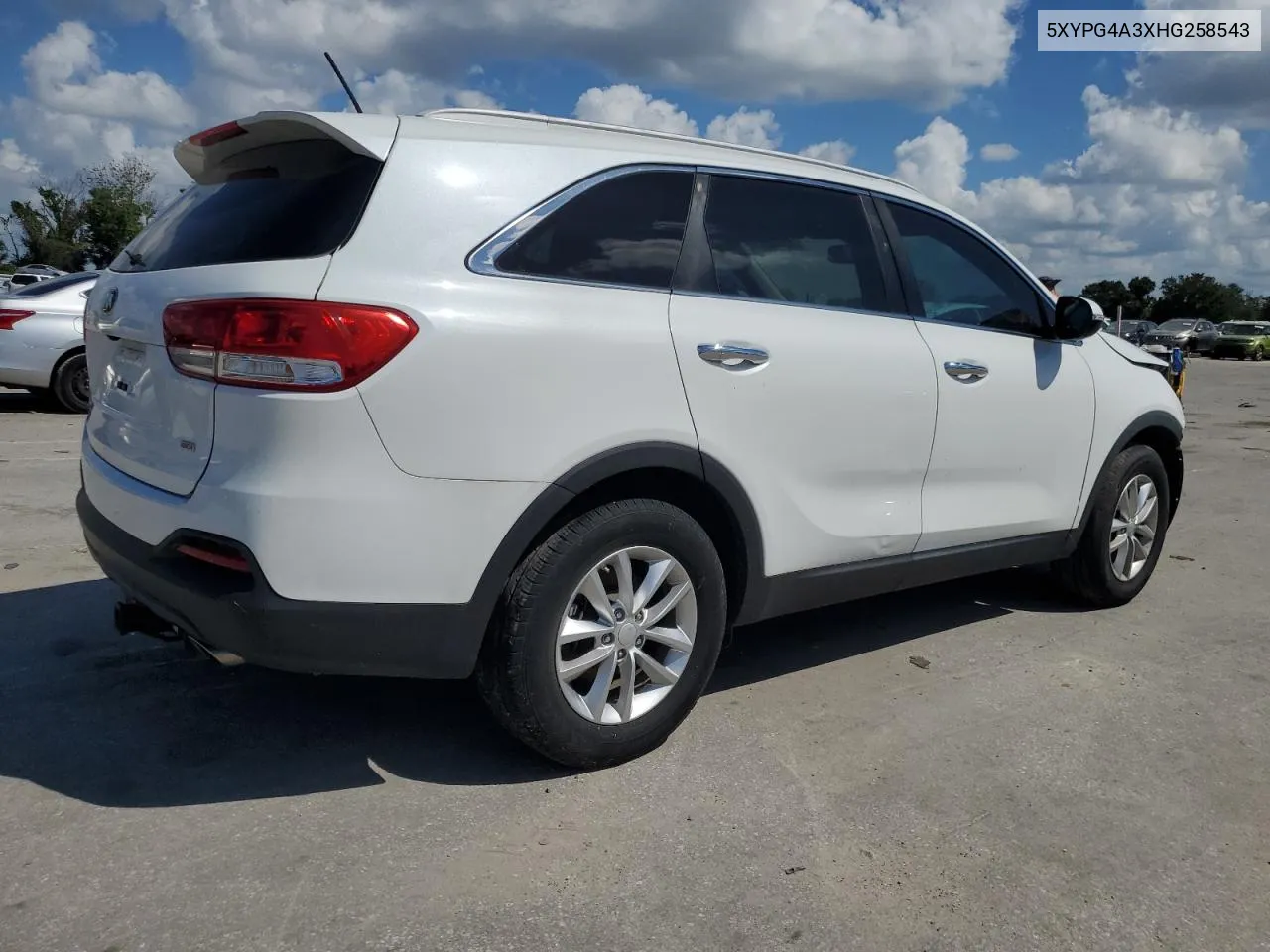 5XYPG4A3XHG258543 2017 Kia Sorento Lx