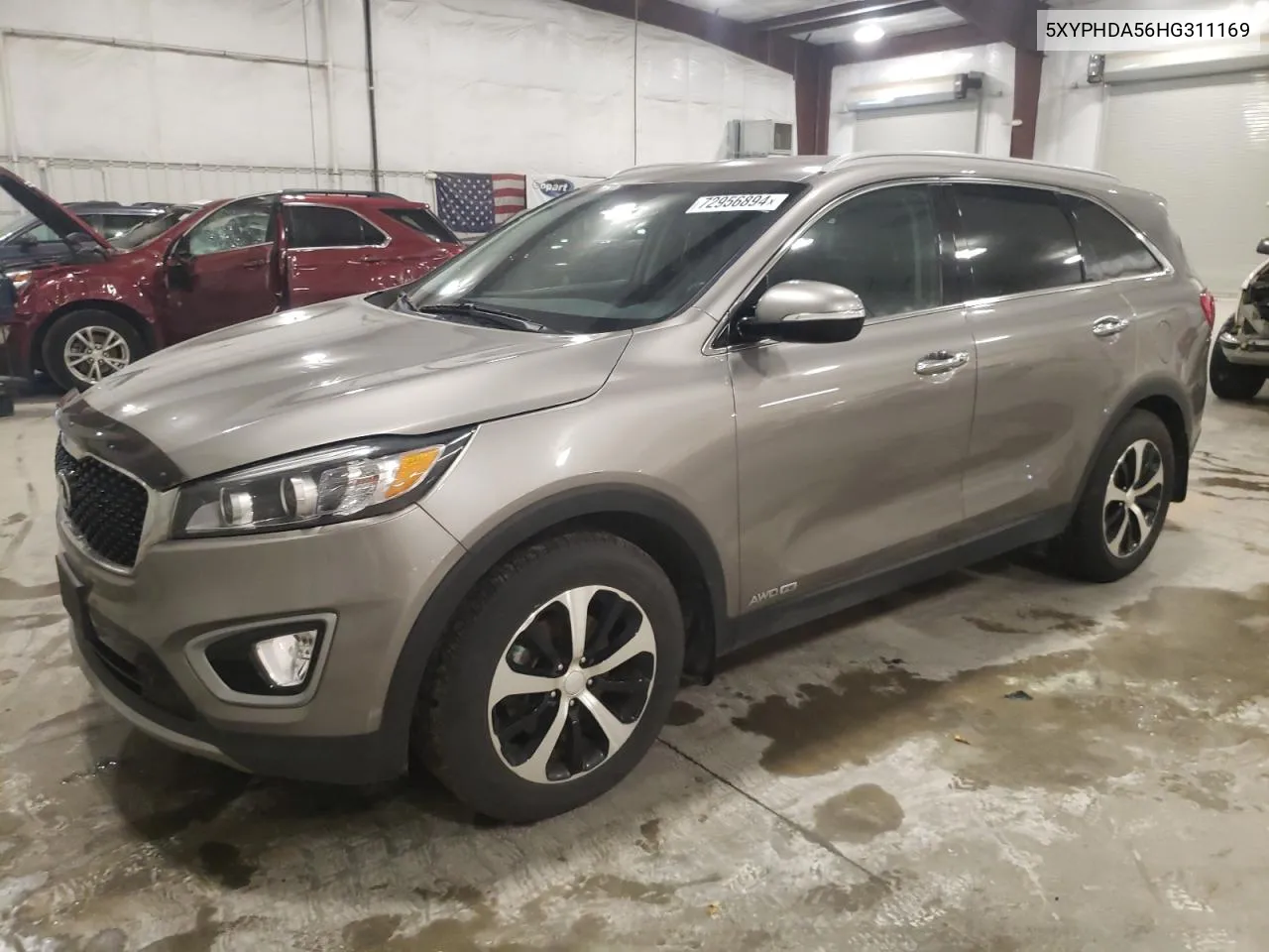 2017 Kia Sorento Ex VIN: 5XYPHDA56HG311169 Lot: 72956894