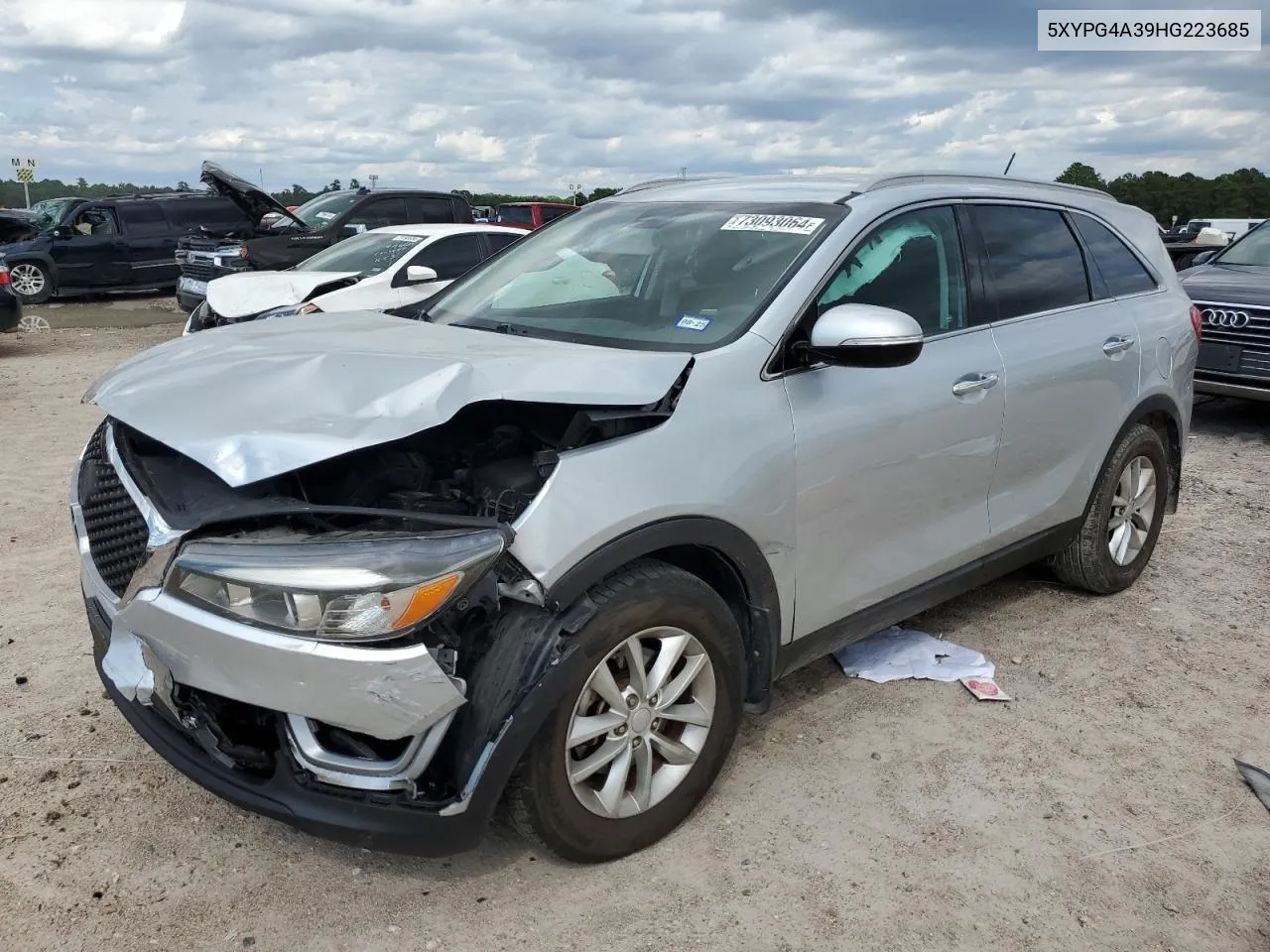 2017 Kia Sorento Lx VIN: 5XYPG4A39HG223685 Lot: 73093064