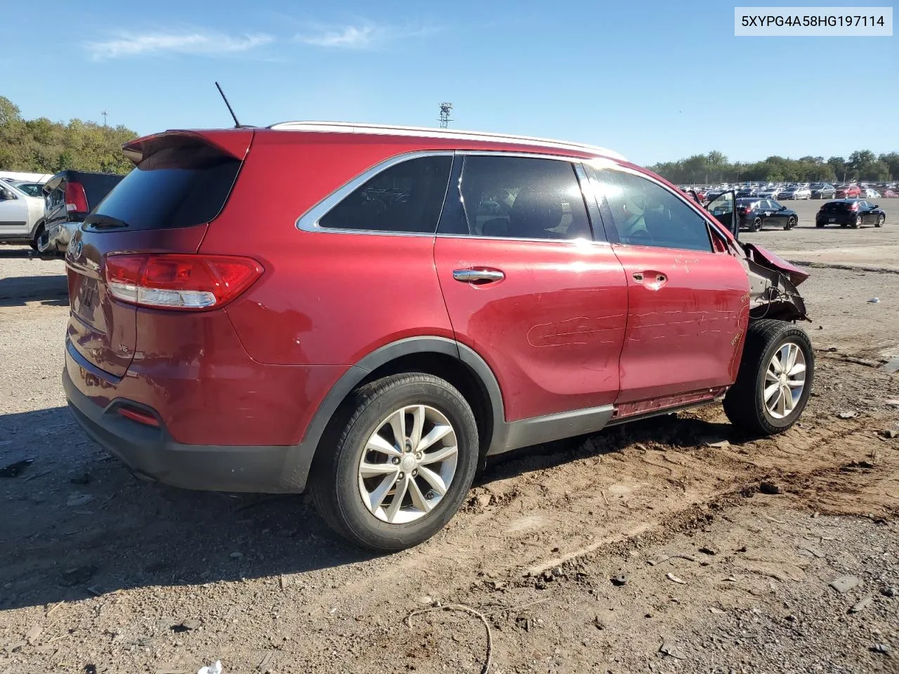 2017 Kia Sorento Lx VIN: 5XYPG4A58HG197114 Lot: 73244604