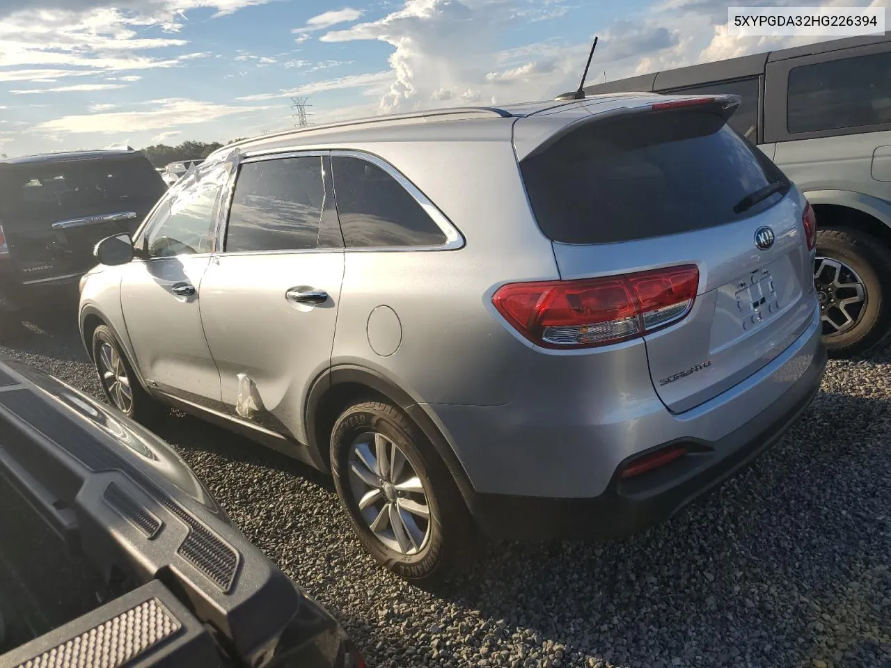 2017 Kia Sorento Lx VIN: 5XYPGDA32HG226394 Lot: 73886374