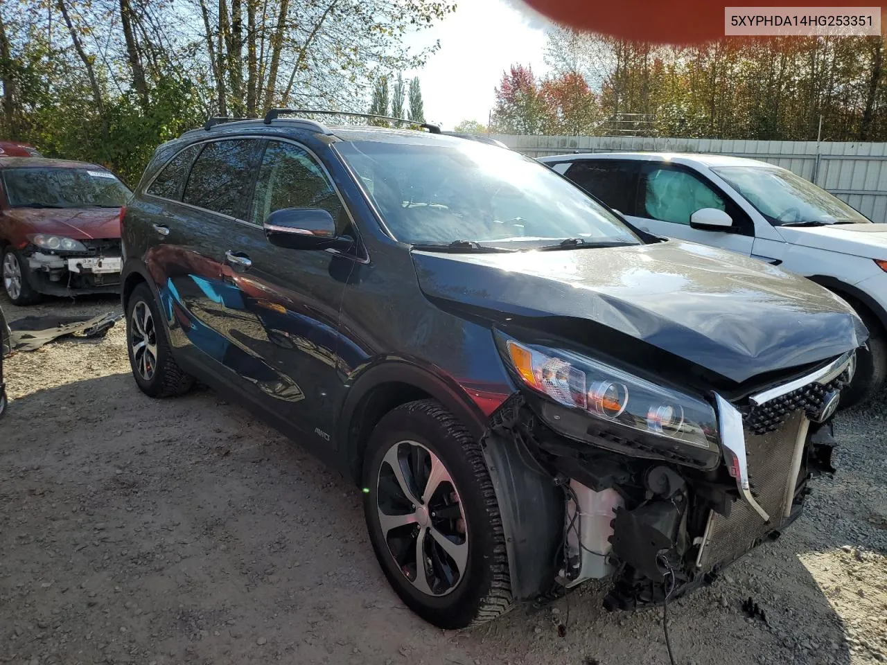 2017 Kia Sorento Ex VIN: 5XYPHDA14HG253351 Lot: 74386854