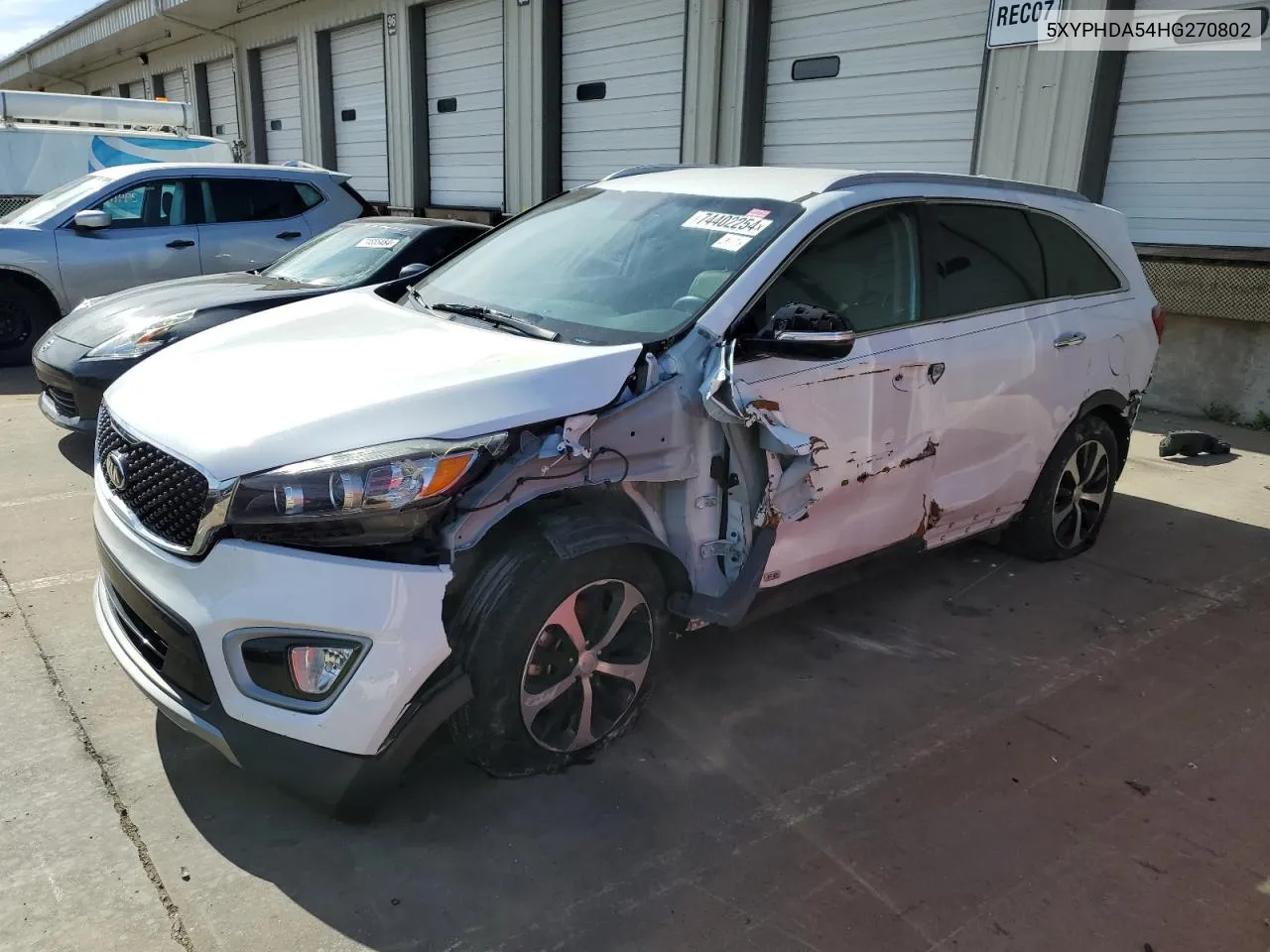 2017 Kia Sorento Ex VIN: 5XYPHDA54HG270802 Lot: 74402254