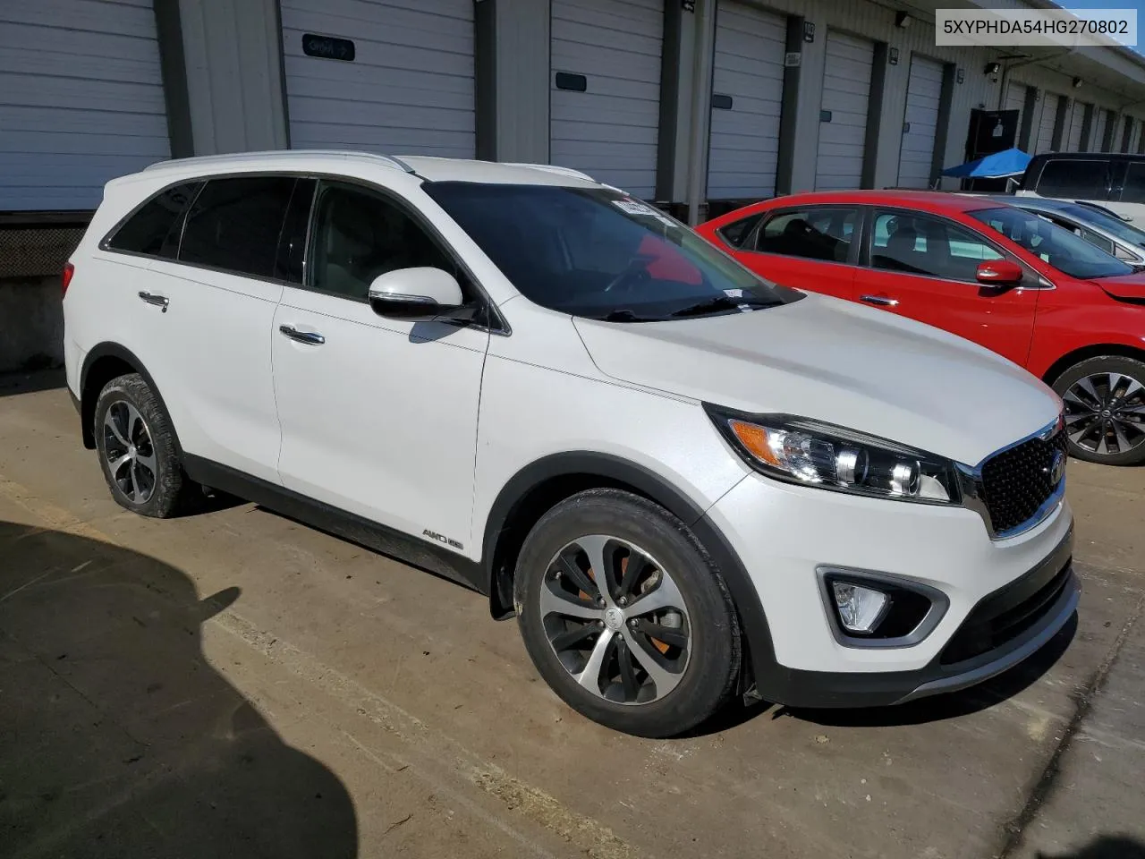 2017 Kia Sorento Ex VIN: 5XYPHDA54HG270802 Lot: 74402254