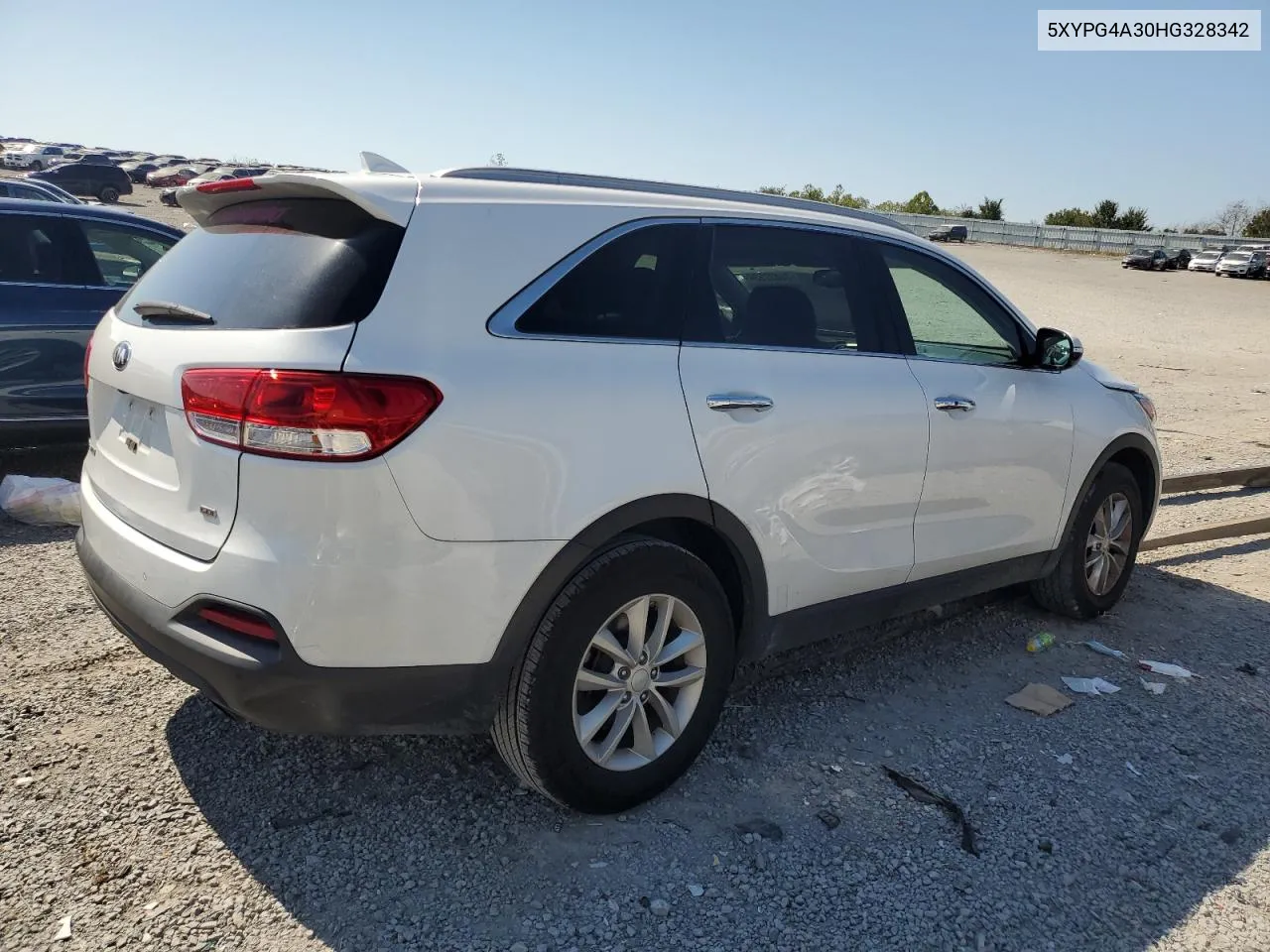 2017 Kia Sorento Lx VIN: 5XYPG4A30HG328342 Lot: 74437534