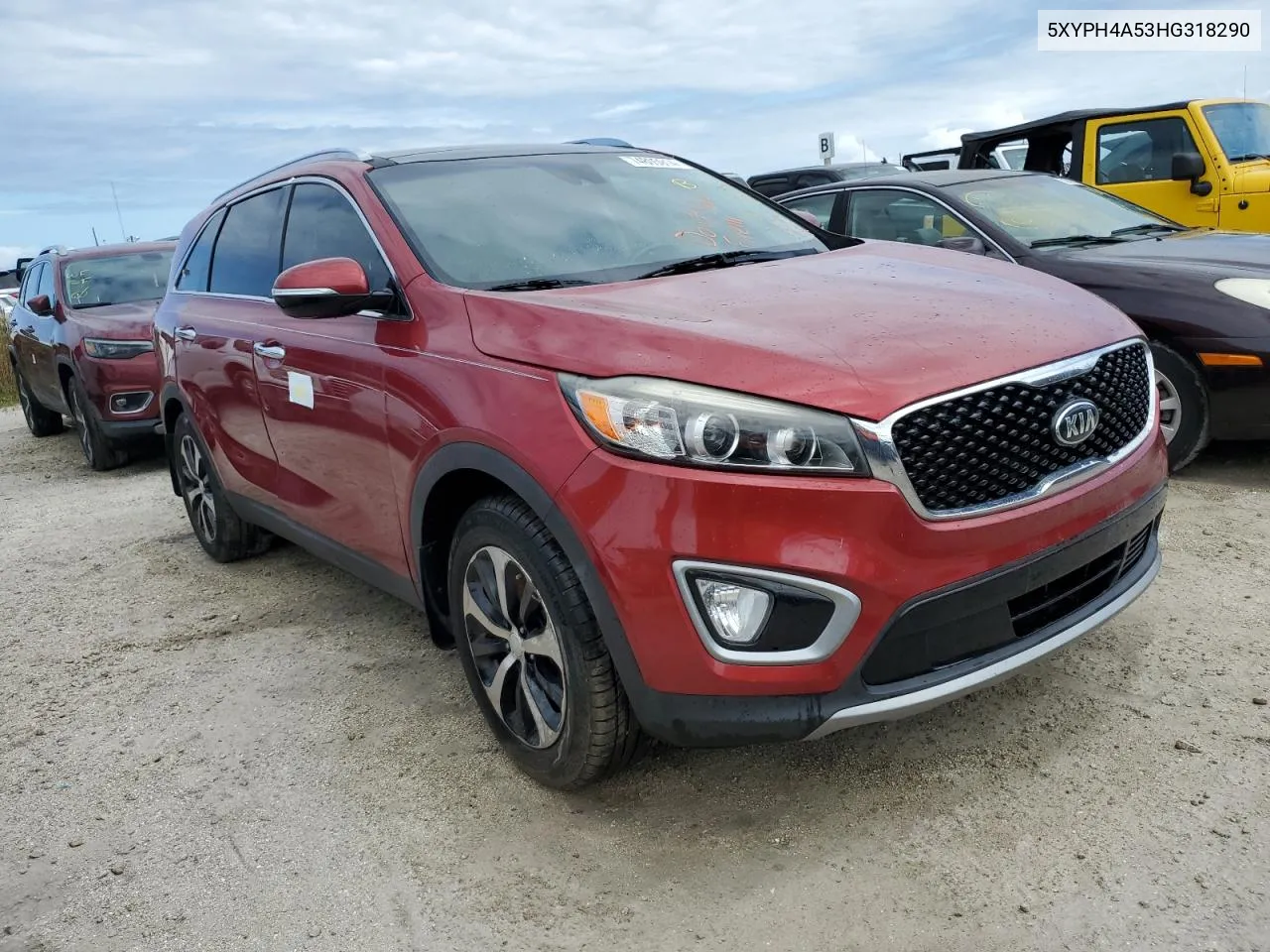 2017 Kia Sorento Ex VIN: 5XYPH4A53HG318290 Lot: 74805914