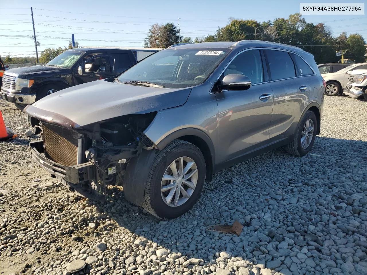 2017 Kia Sorento Lx VIN: 5XYPG4A38HG277964 Lot: 74847964