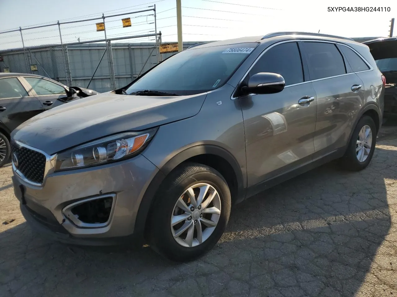 2017 Kia Sorento Lx VIN: 5XYPG4A38HG244110 Lot: 75806474