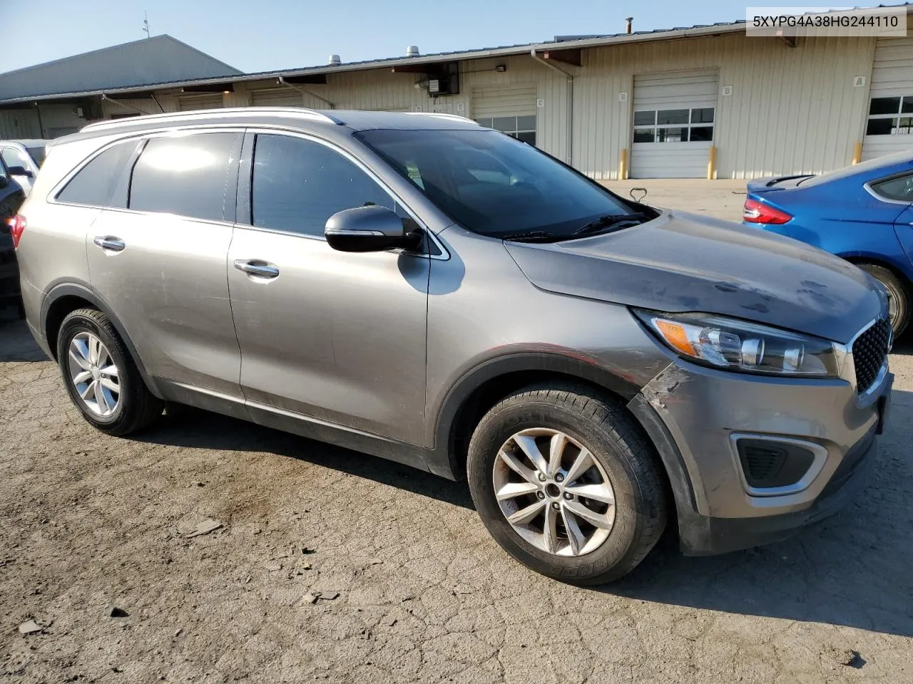 2017 Kia Sorento Lx VIN: 5XYPG4A38HG244110 Lot: 75806474