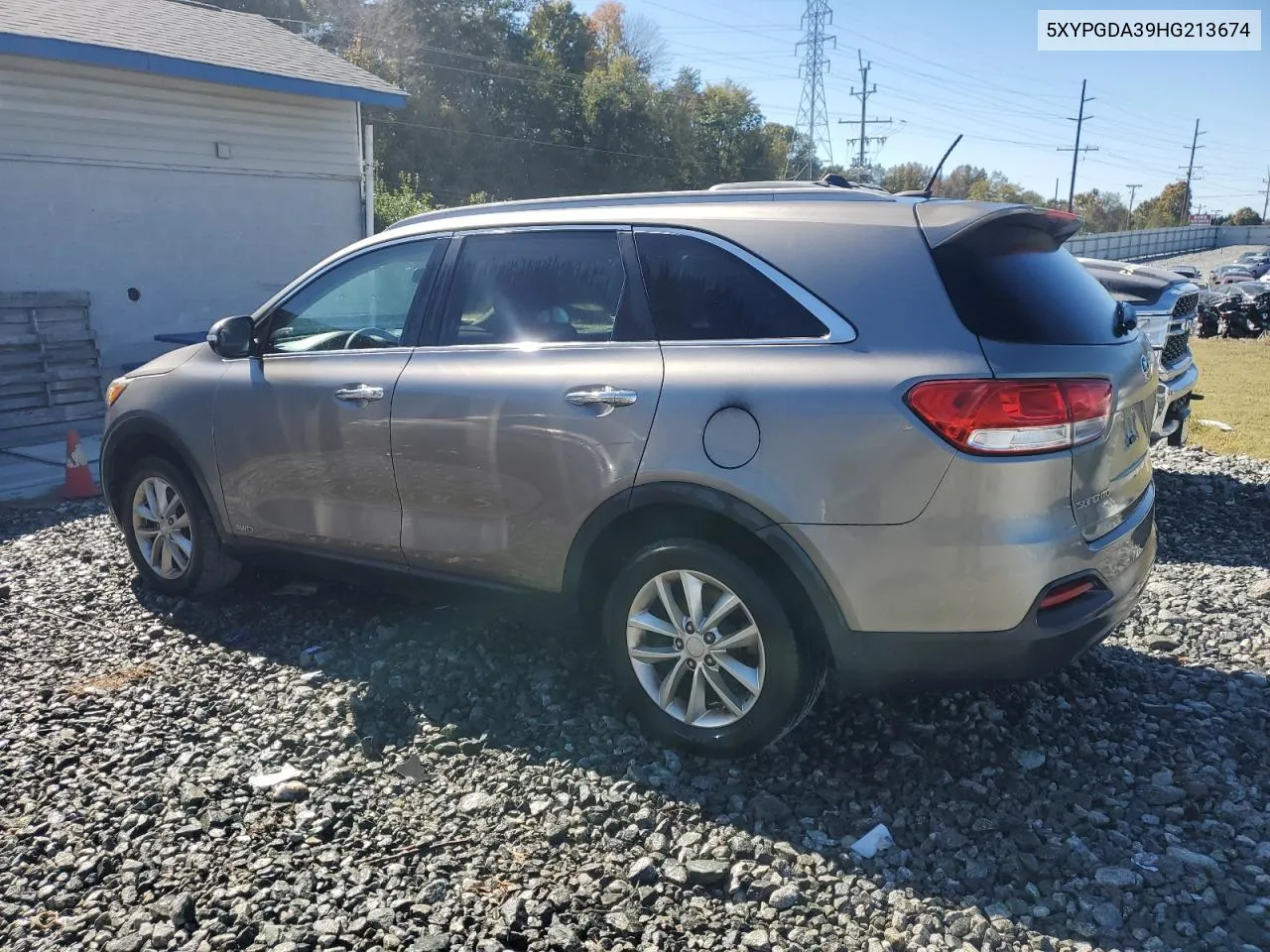 2017 Kia Sorento Lx VIN: 5XYPGDA39HG213674 Lot: 76630894