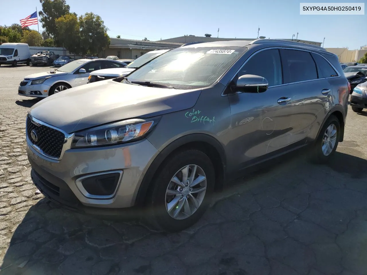 2017 Kia Sorento Lx VIN: 5XYPG4A50HG250419 Lot: 77435574