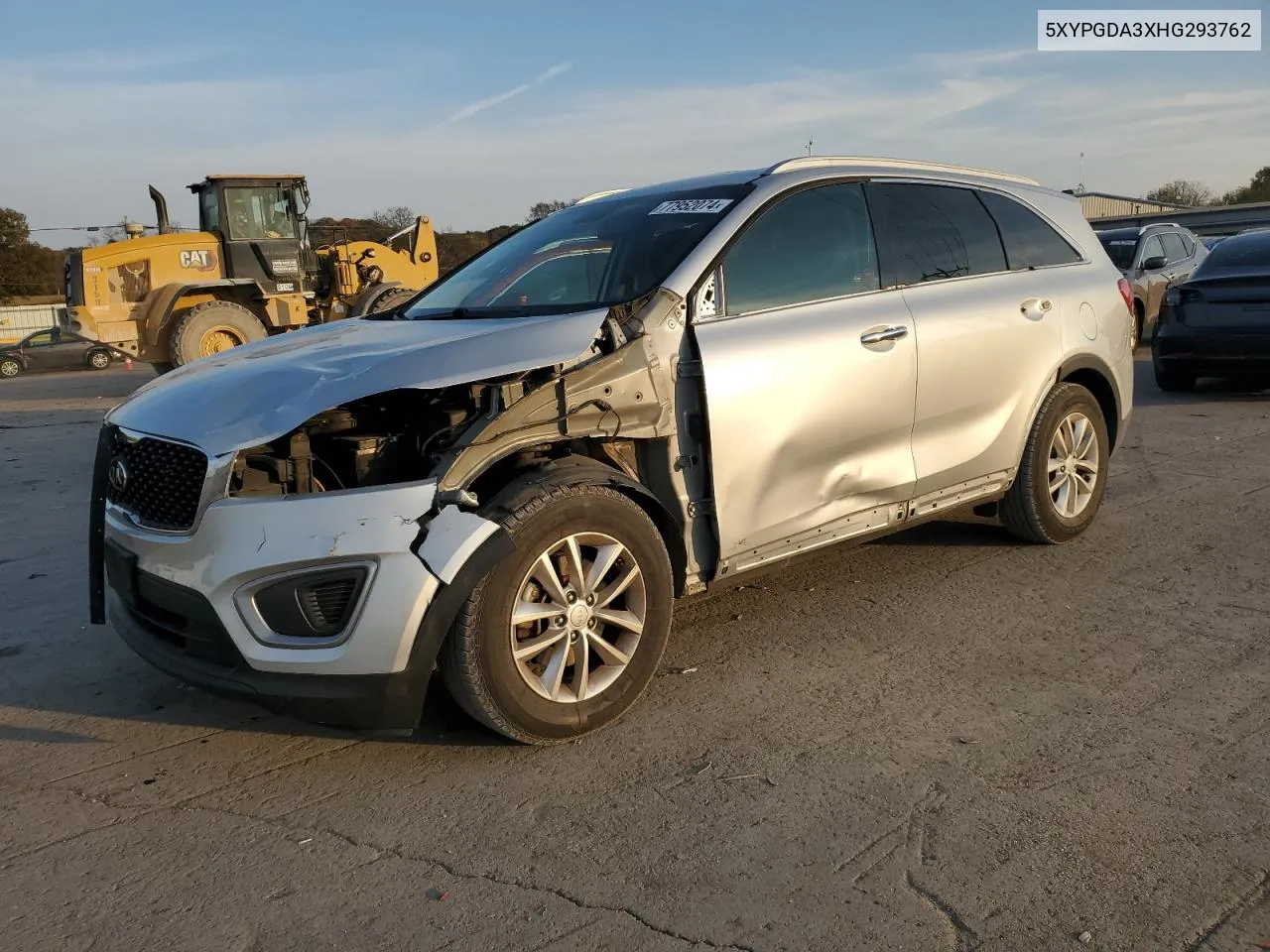 2017 Kia Sorento Lx VIN: 5XYPGDA3XHG293762 Lot: 77952074