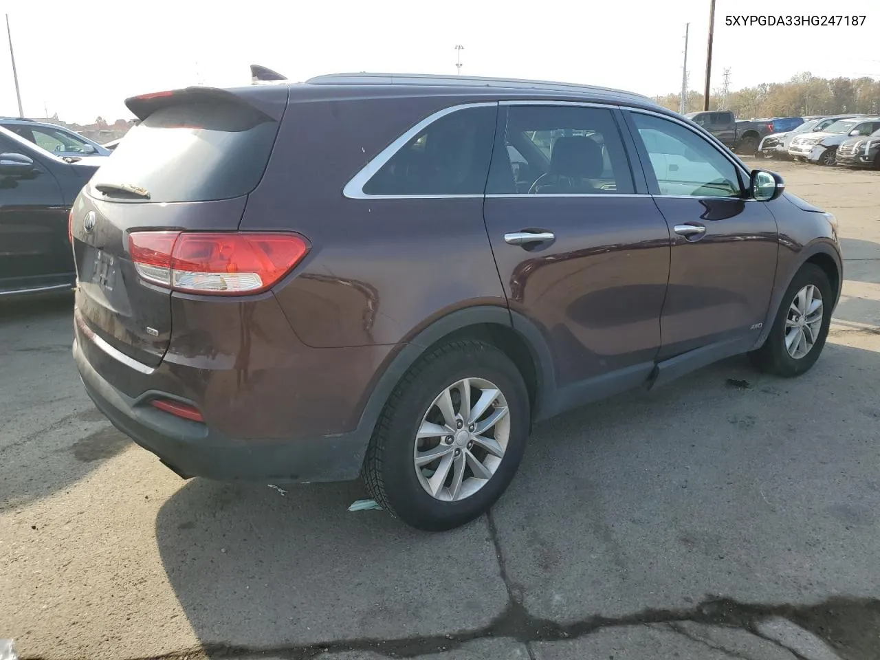 2017 Kia Sorento Lx VIN: 5XYPGDA33HG247187 Lot: 78193604