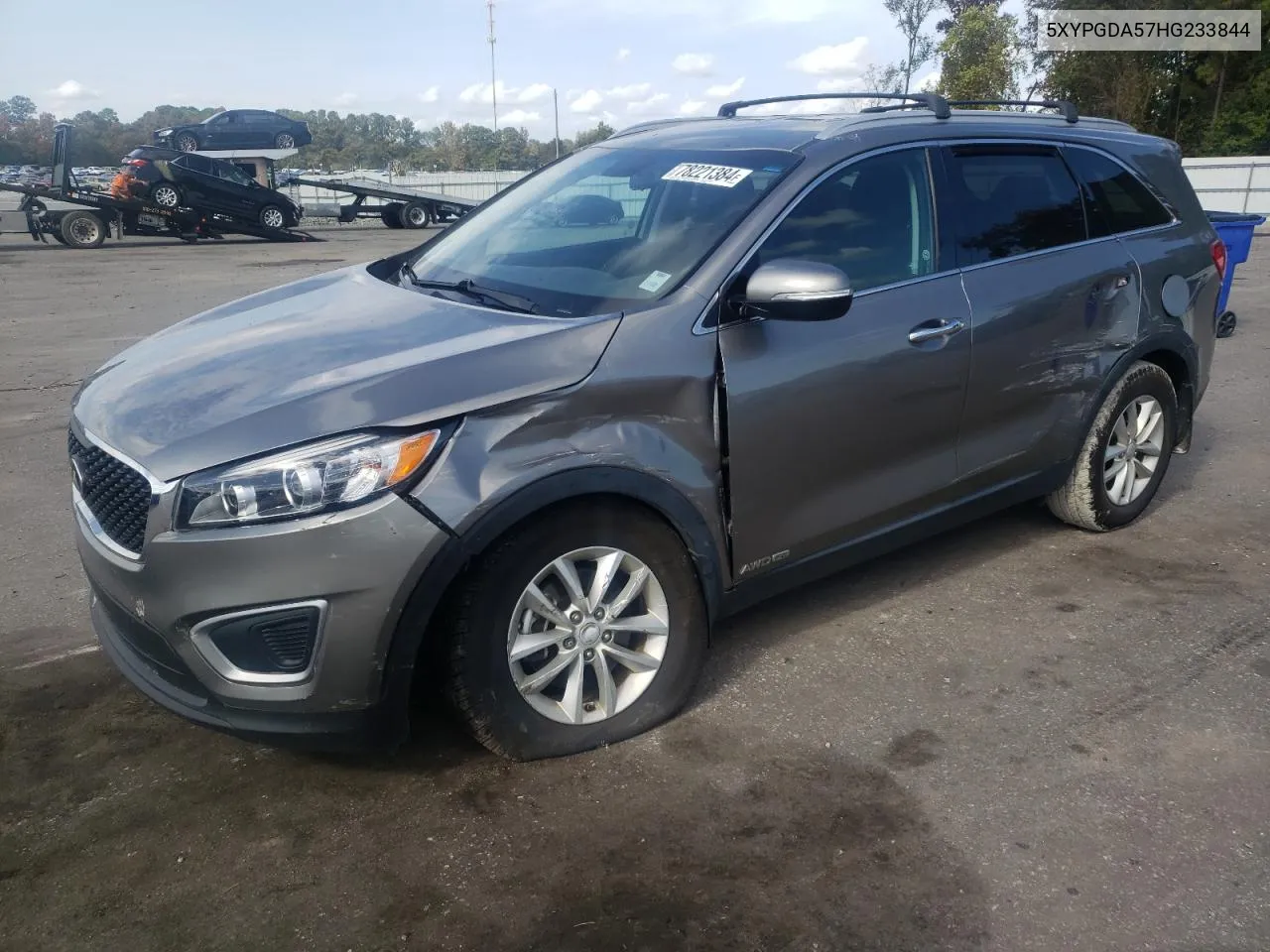 2017 Kia Sorento Lx VIN: 5XYPGDA57HG233844 Lot: 78221384