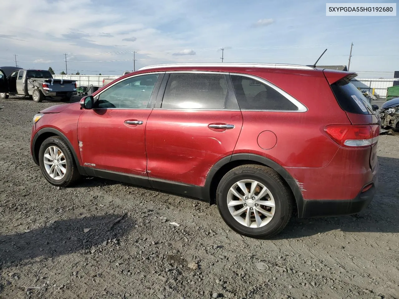 2017 Kia Sorento Lx VIN: 5XYPGDA55HG192680 Lot: 78433234