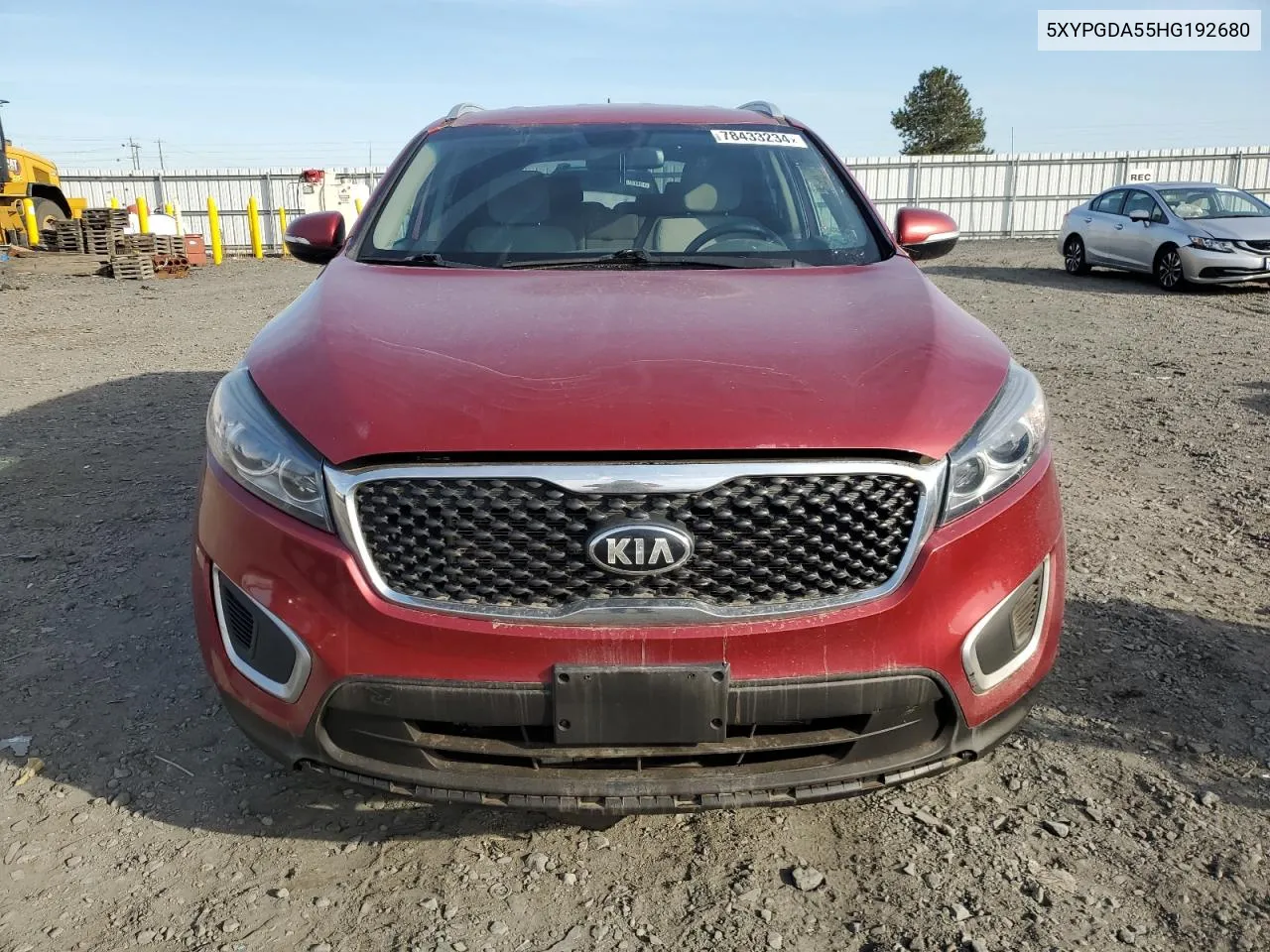 2017 Kia Sorento Lx VIN: 5XYPGDA55HG192680 Lot: 78433234