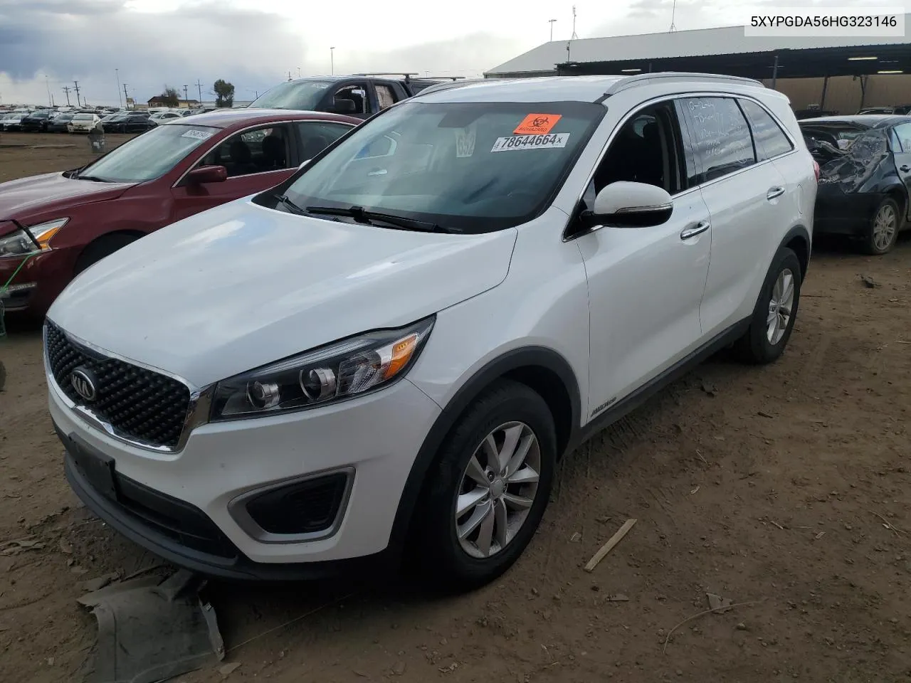 2017 Kia Sorento Lx VIN: 5XYPGDA56HG323146 Lot: 78644664