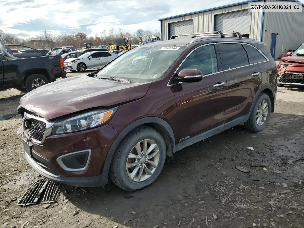 2017 Kia Sorento Lx VIN: 5XYPGDA50HG324180 Lot: 79088544