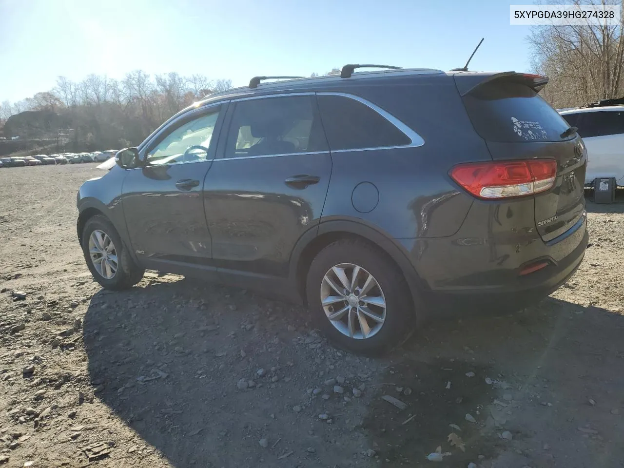 2017 Kia Sorento Lx VIN: 5XYPGDA39HG274328 Lot: 79428434