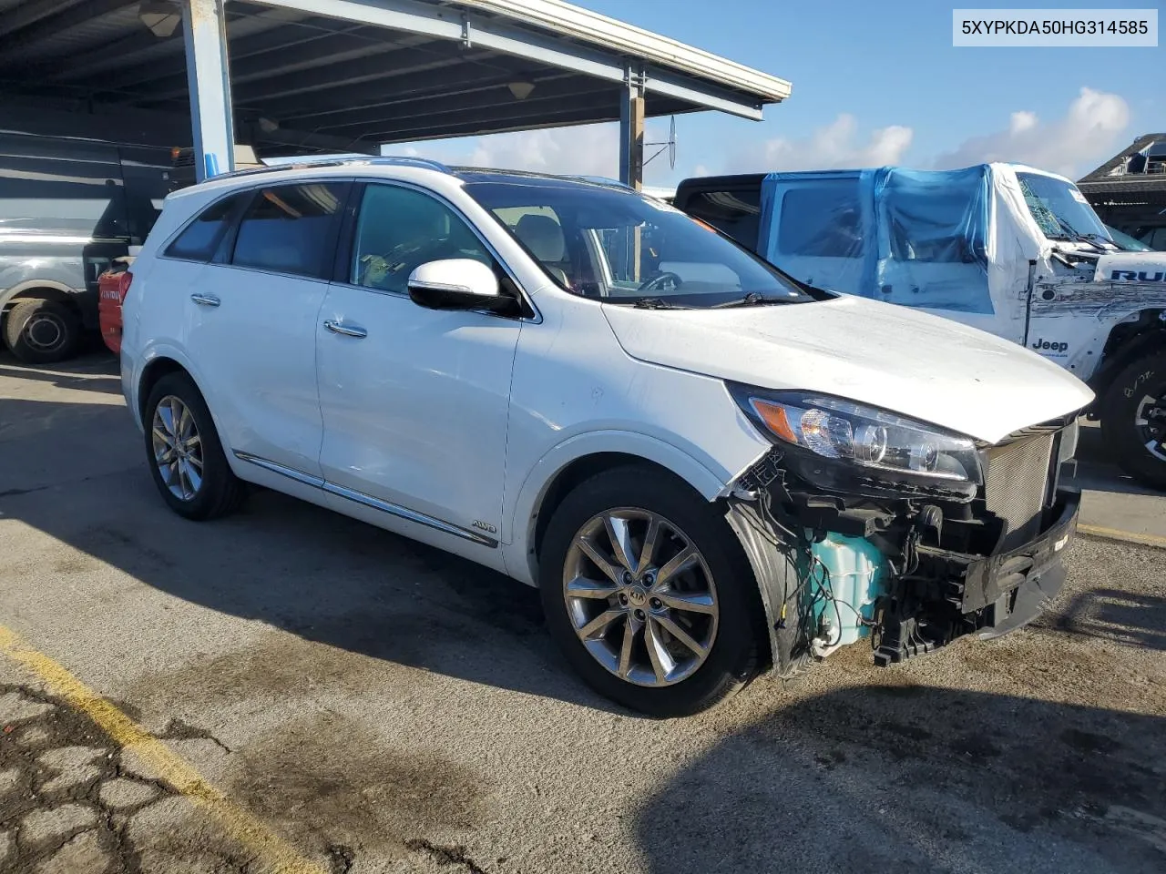 2017 Kia Sorento Sx VIN: 5XYPKDA50HG314585 Lot: 79878624