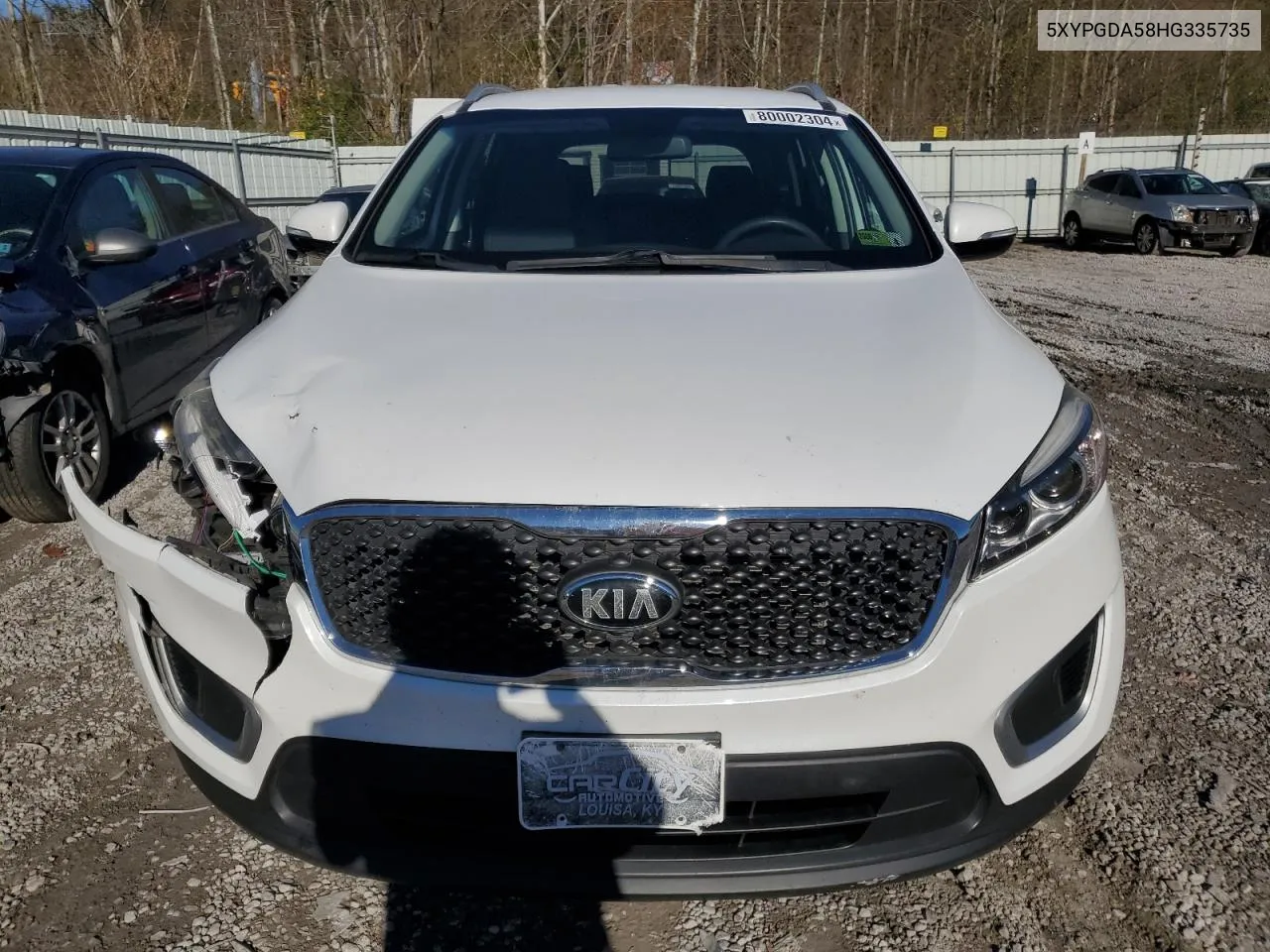 2017 Kia Sorento Lx VIN: 5XYPGDA58HG335735 Lot: 80002304