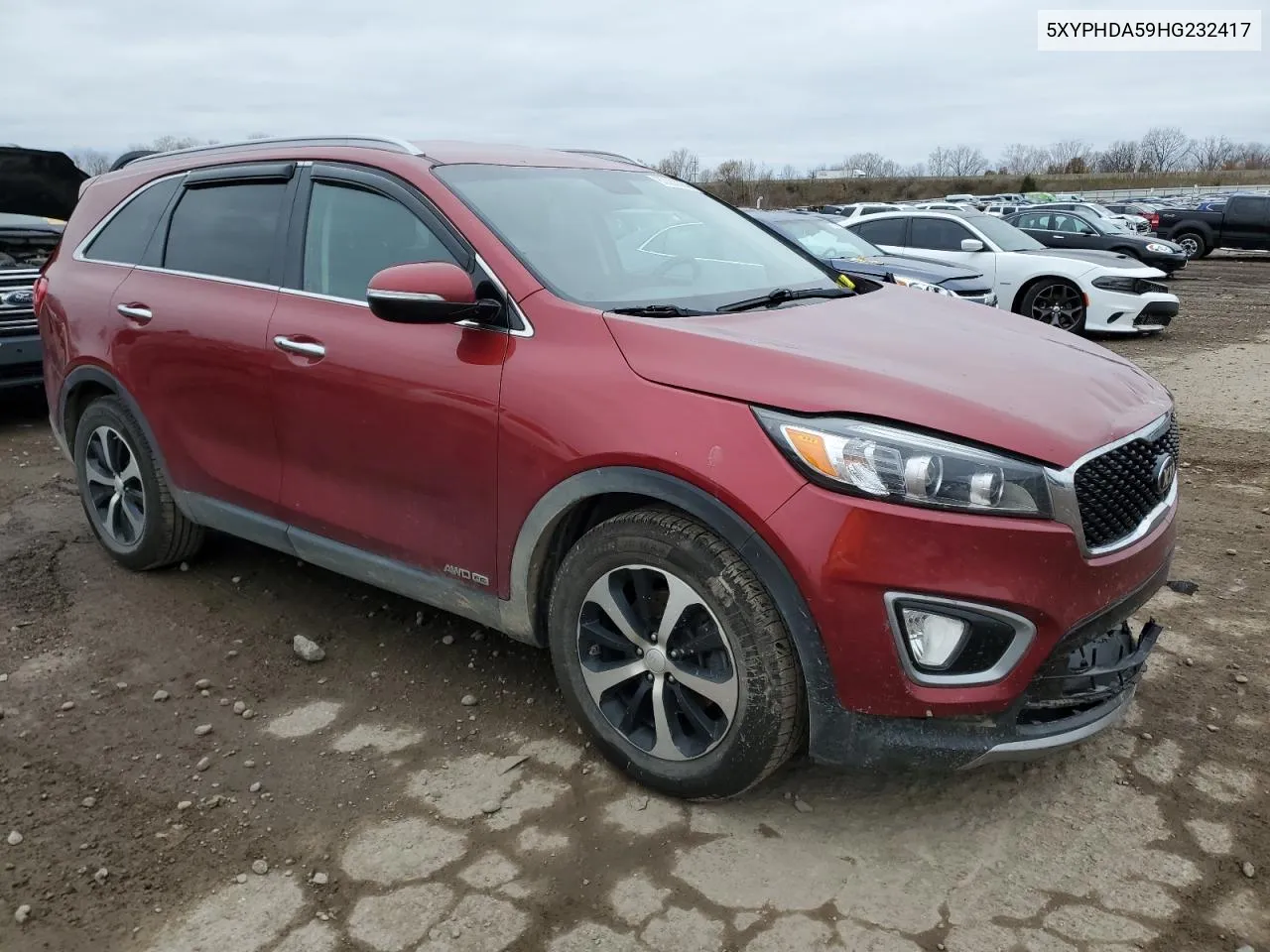 2017 Kia Sorento Ex VIN: 5XYPHDA59HG232417 Lot: 80003984