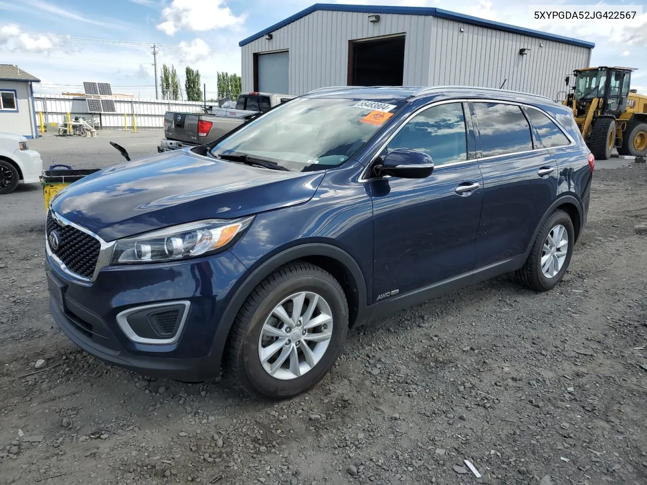 5XYPGDA52JG422567 2018 Kia Sorento Lx