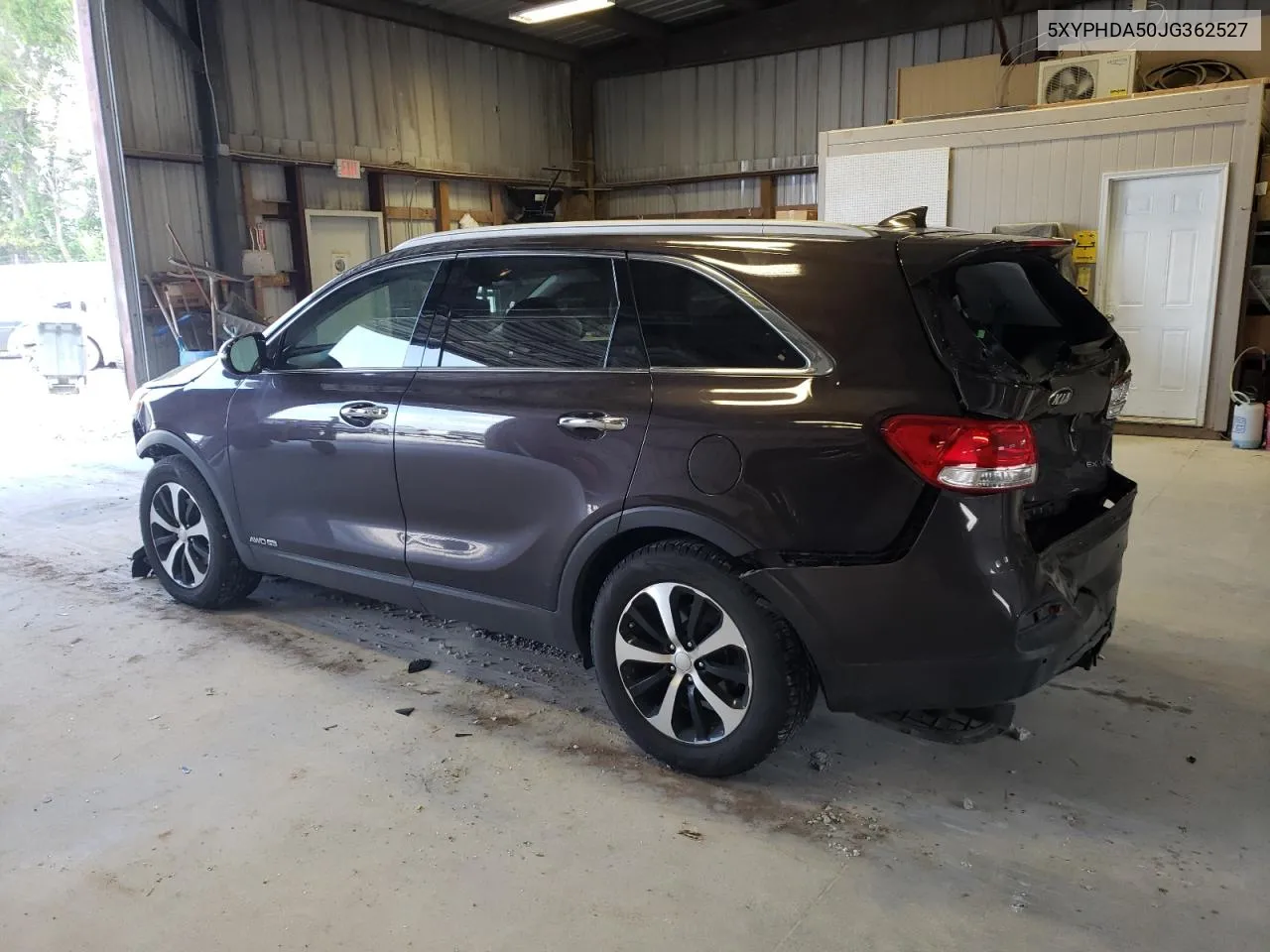 2018 Kia Sorento Ex VIN: 5XYPHDA50JG362527 Lot: 55932544