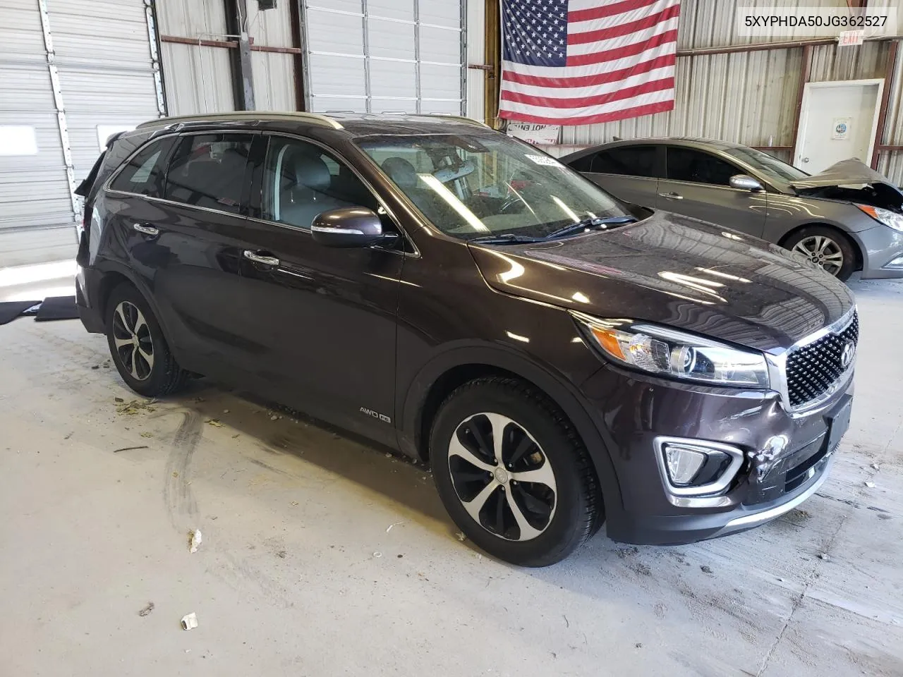 2018 Kia Sorento Ex VIN: 5XYPHDA50JG362527 Lot: 55932544