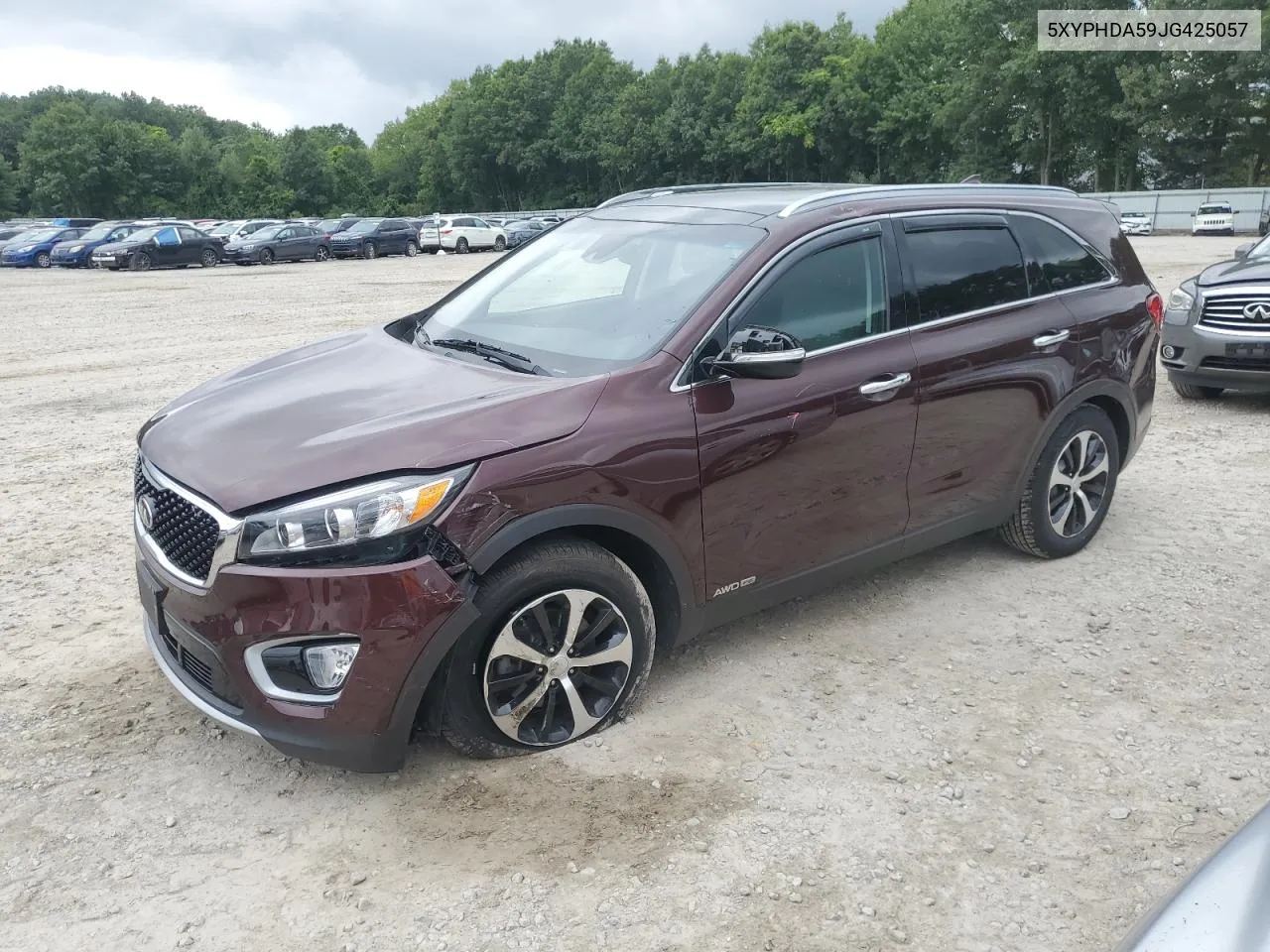 2018 Kia Sorento Ex VIN: 5XYPHDA59JG425057 Lot: 63727444