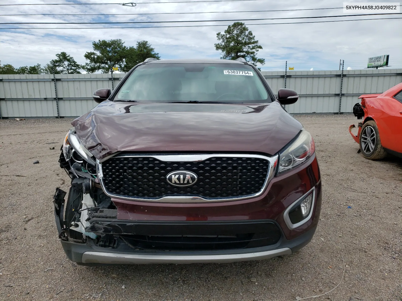 2018 Kia Sorento Ex VIN: 5XYPH4A58JG409822 Lot: 63837754