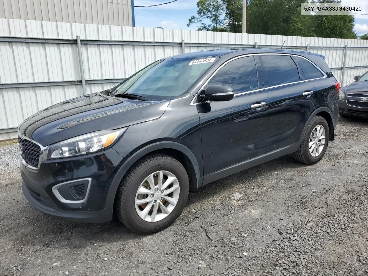 2018 Kia Sorento Lx VIN: 5XYPG4A33JG430420 Lot: 64442824