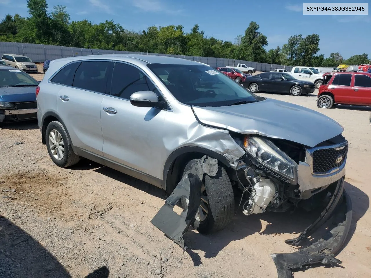 2018 Kia Sorento Lx VIN: 5XYPG4A38JG382946 Lot: 64835024